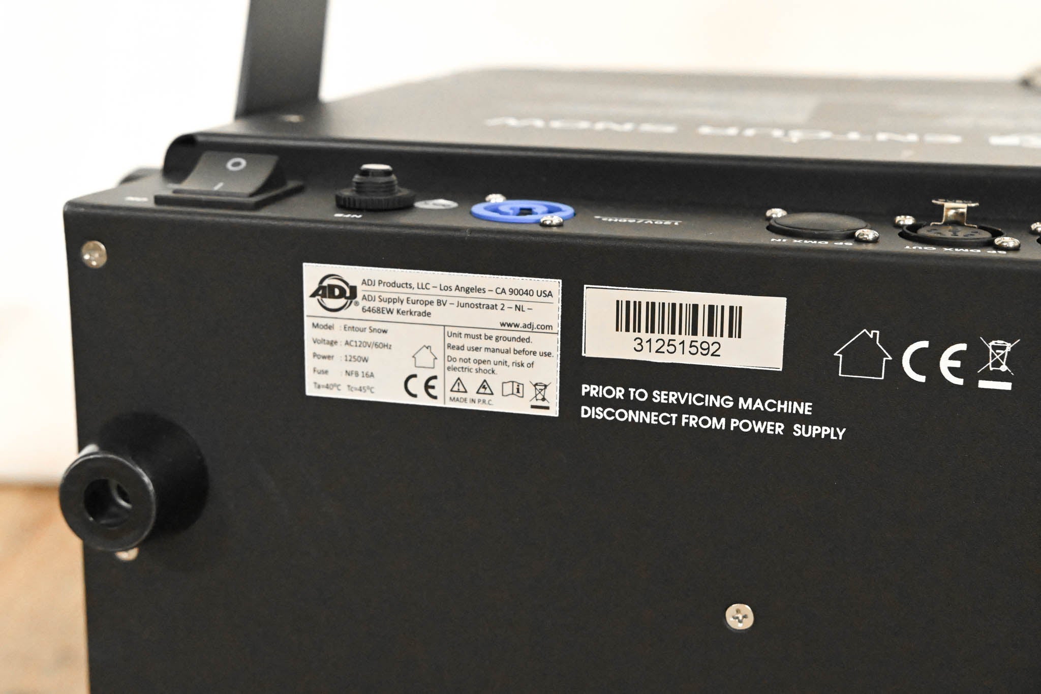 ADJ Entour Snow 1250W Snow Machine