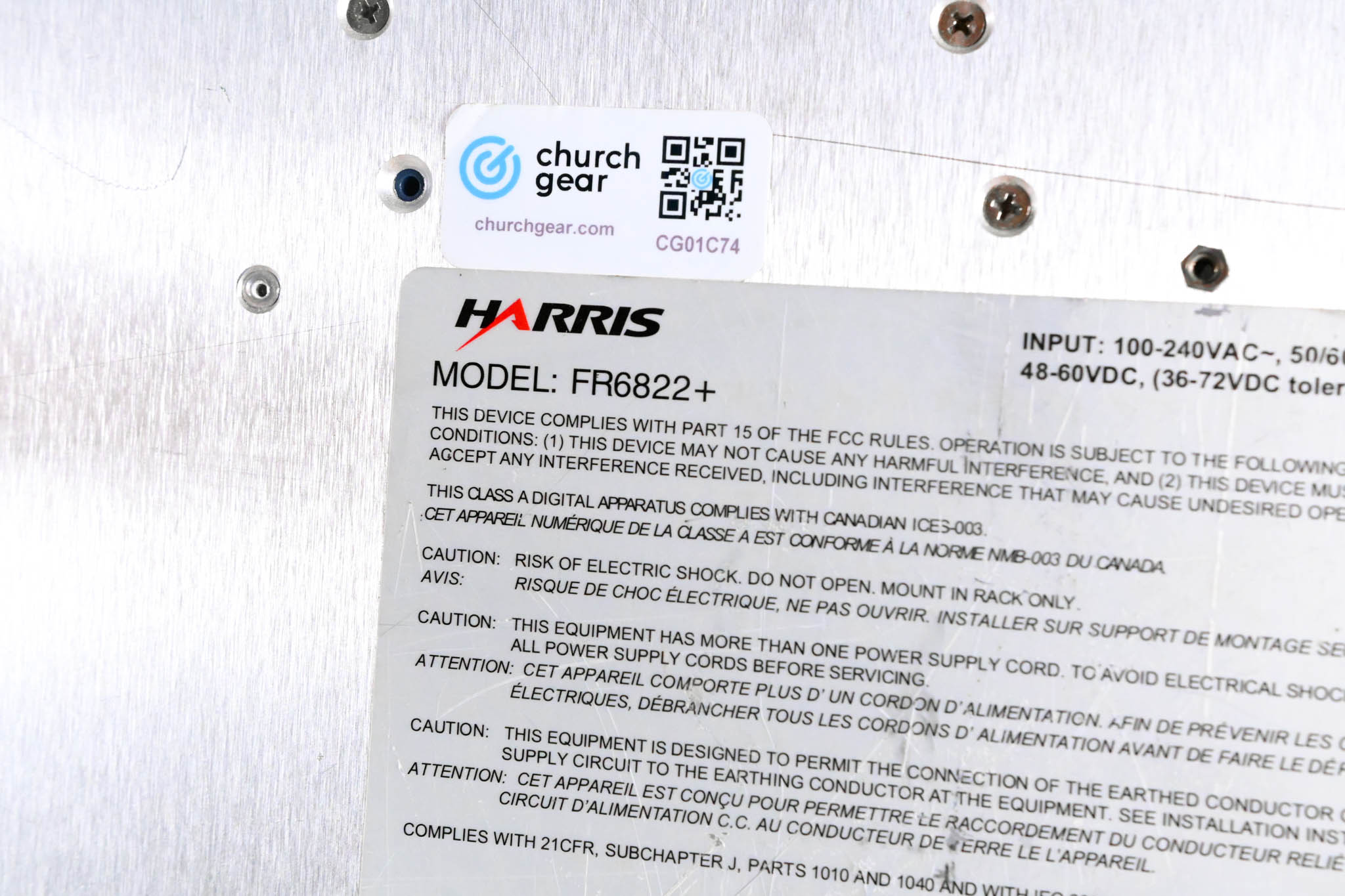 Harris FR6822+QXFE Frame with Cards