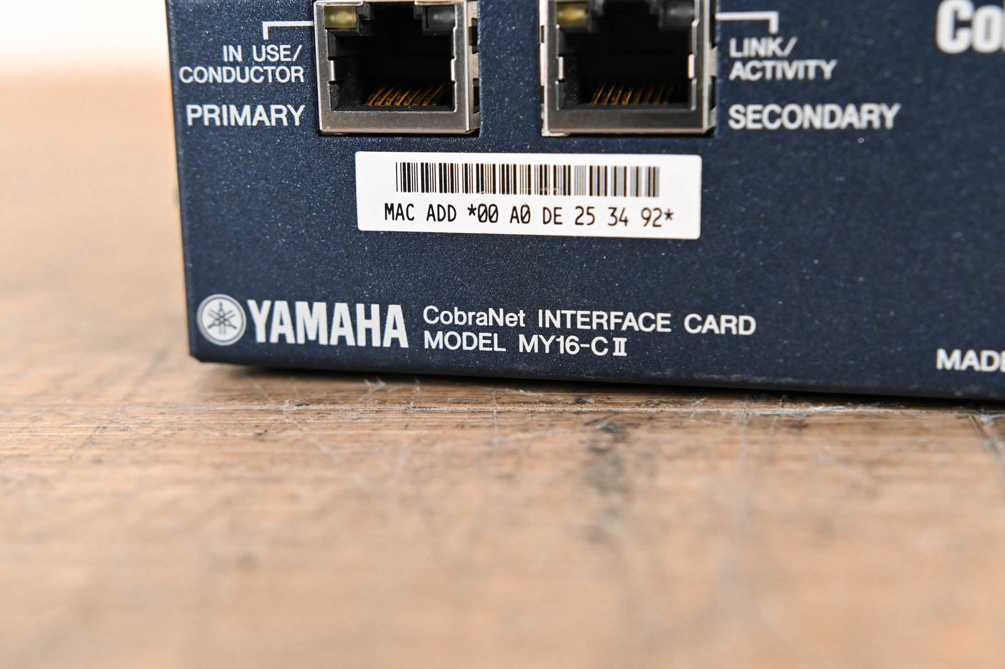 Yamaha MY16-CII CobraNet Network I/O Card