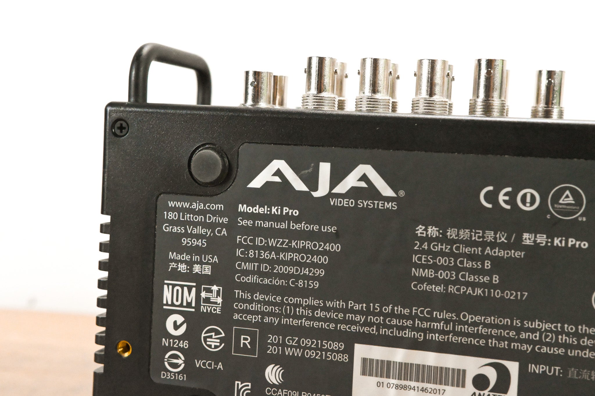 AJA Ki Pro File-Based HD/SD Video Recorder and Player (NO POWER SUPPLY)