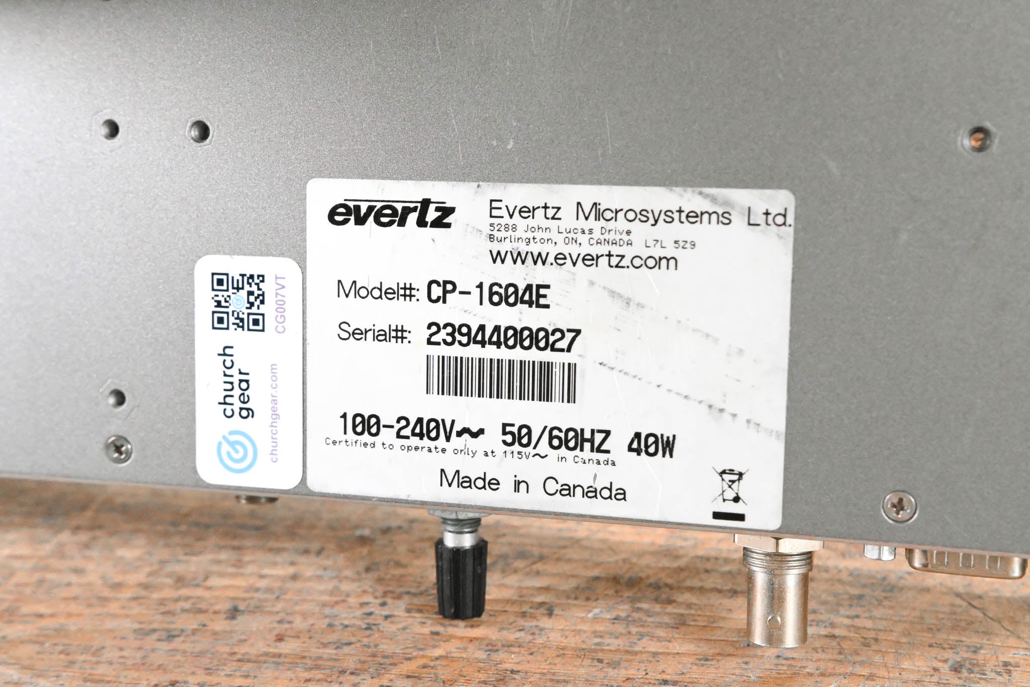 Evertz CP-1604E 20-Button Remote Panel