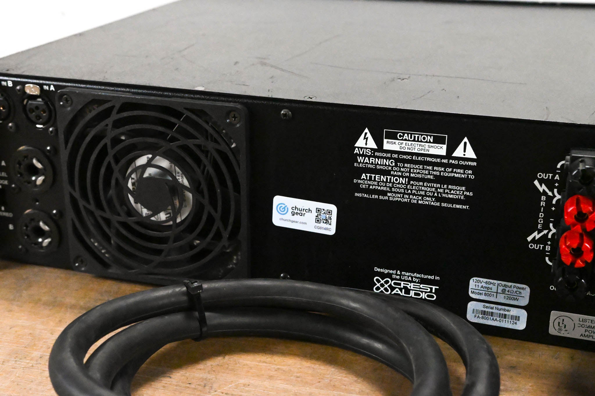 Crest Audio 8001 2-Channel Power Amplifier