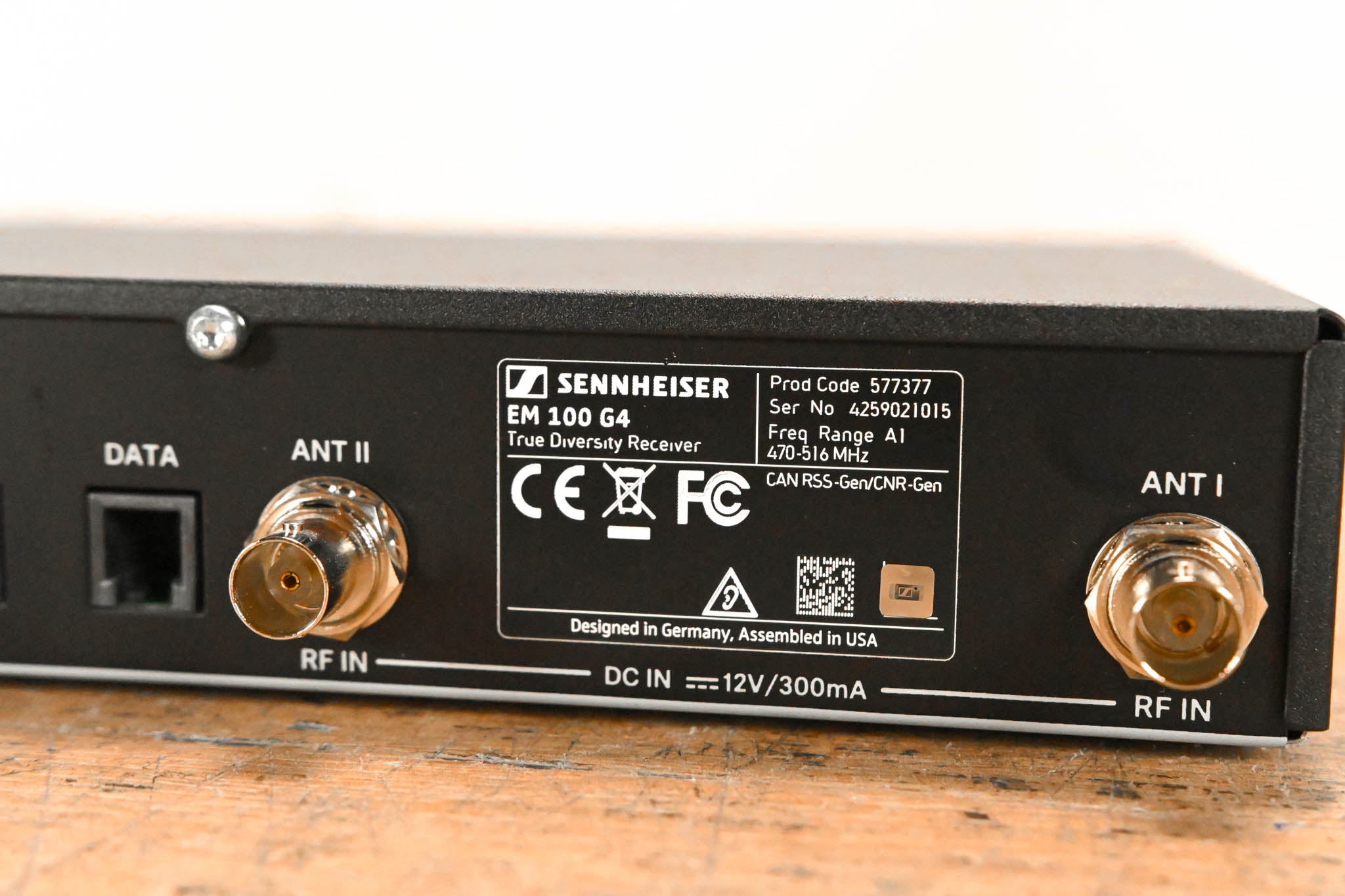 Sennheiser EM 100 G4 Wireless Receiver - A1 Range: 470-516 MHz