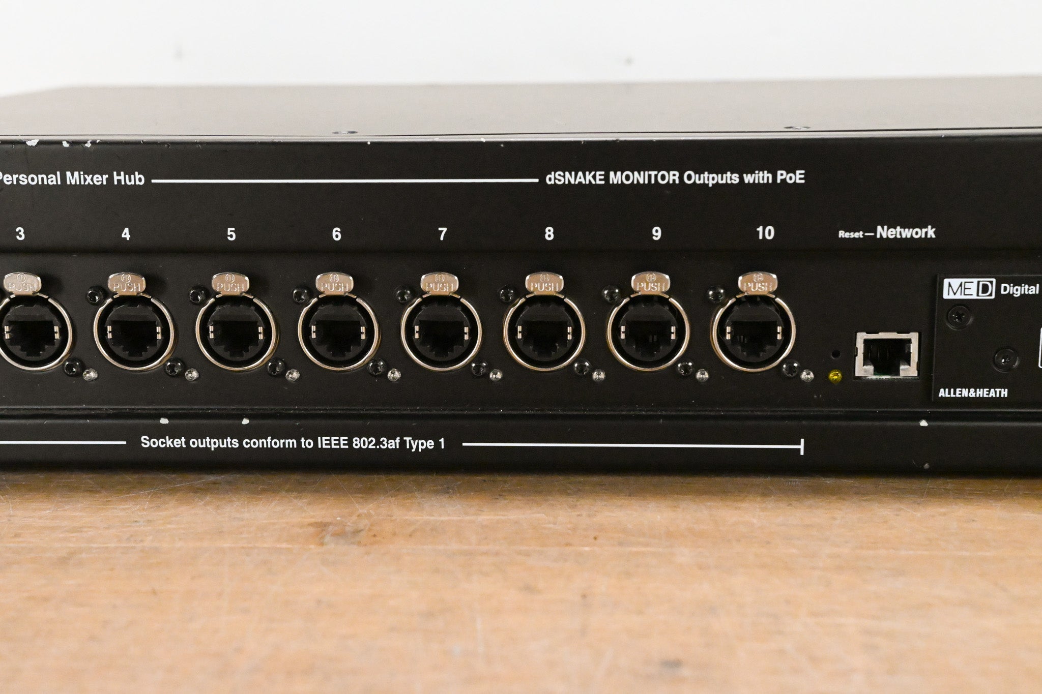 Allen & Heath ME-U 10-Port PoE Monitor Hub for ME-1 Mixers w/ Input Card