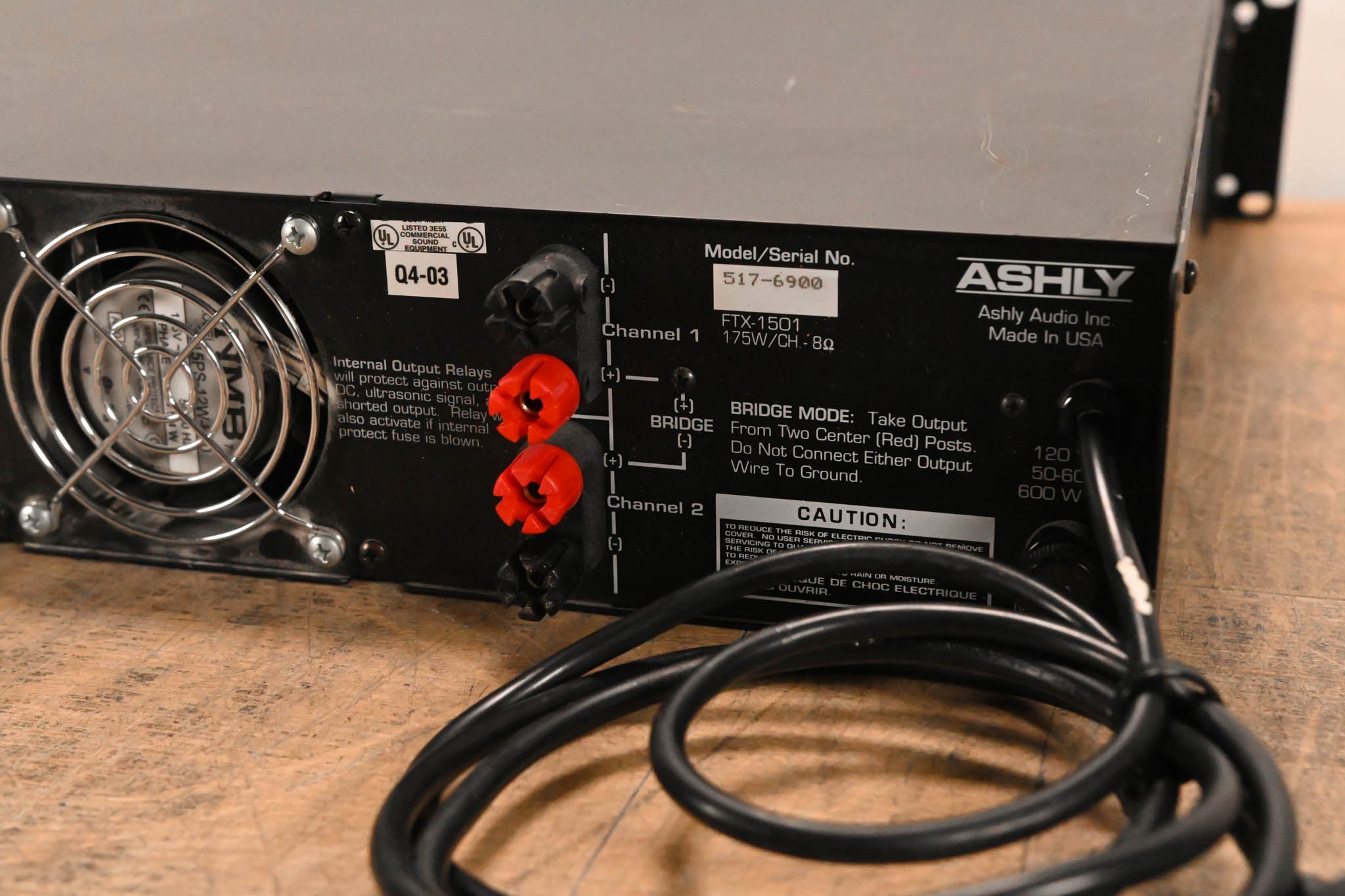 Ashly FTX-1501 FTX Series III Stereo MOSFET Power Amplifier