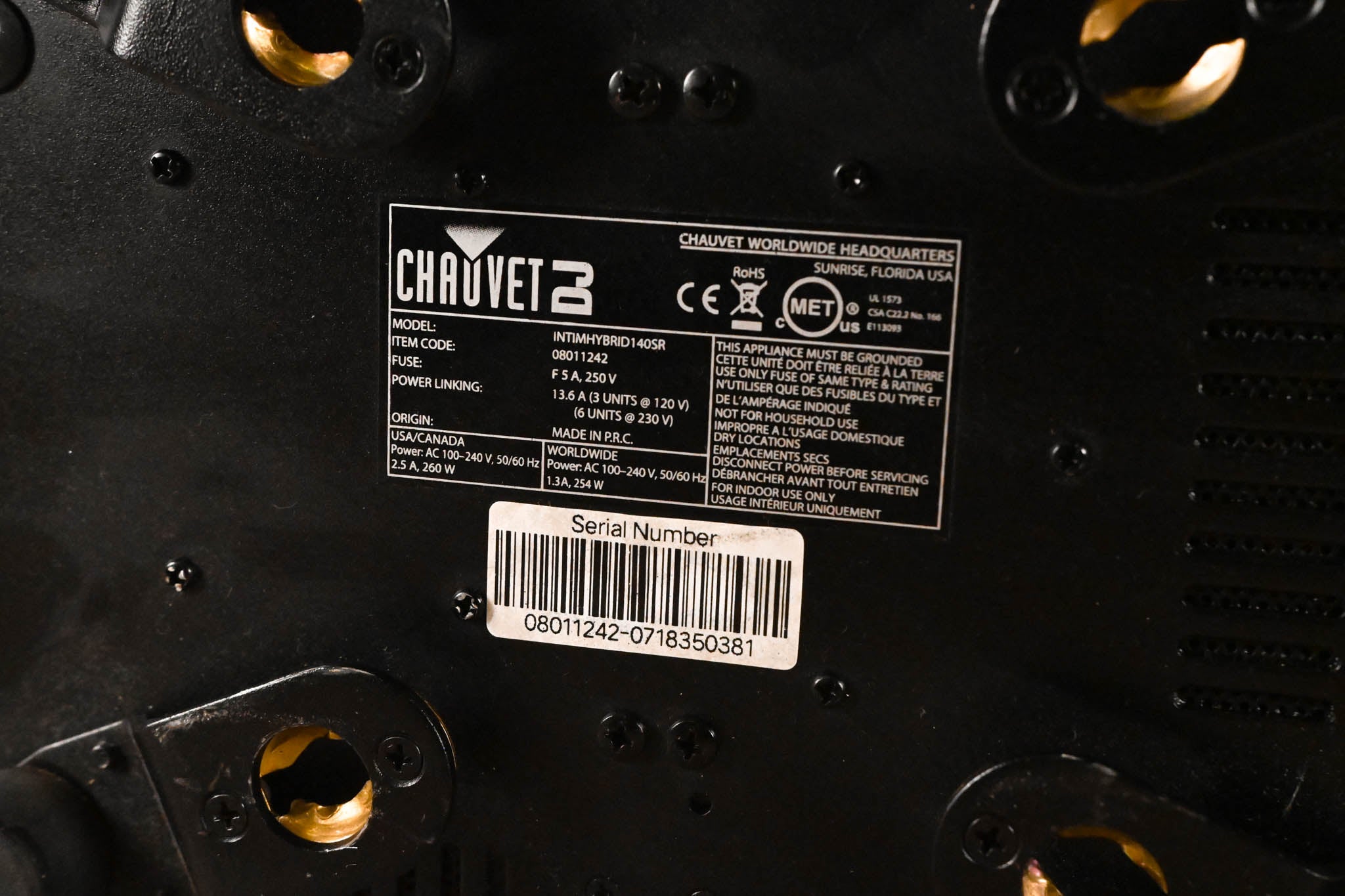 Chauvet Intimidator Hybrid 140SR Moving Head Lighting Fixture