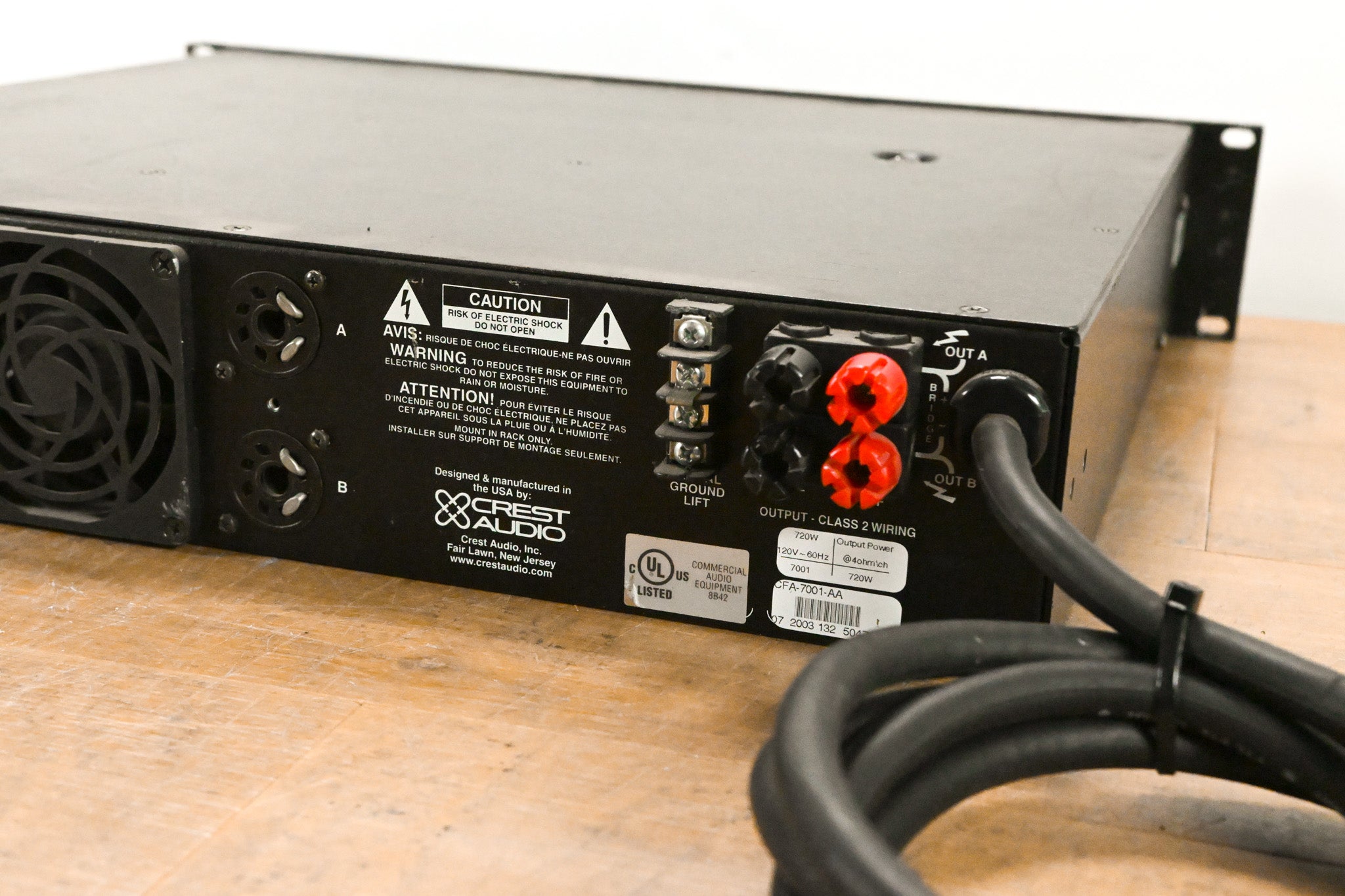 Crest Audio 7001 2-Channel Power Amplifier