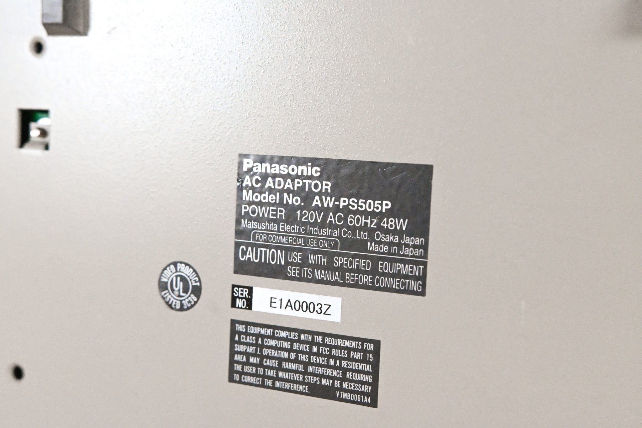 Panasonic AW-PS505 AC Adaptor