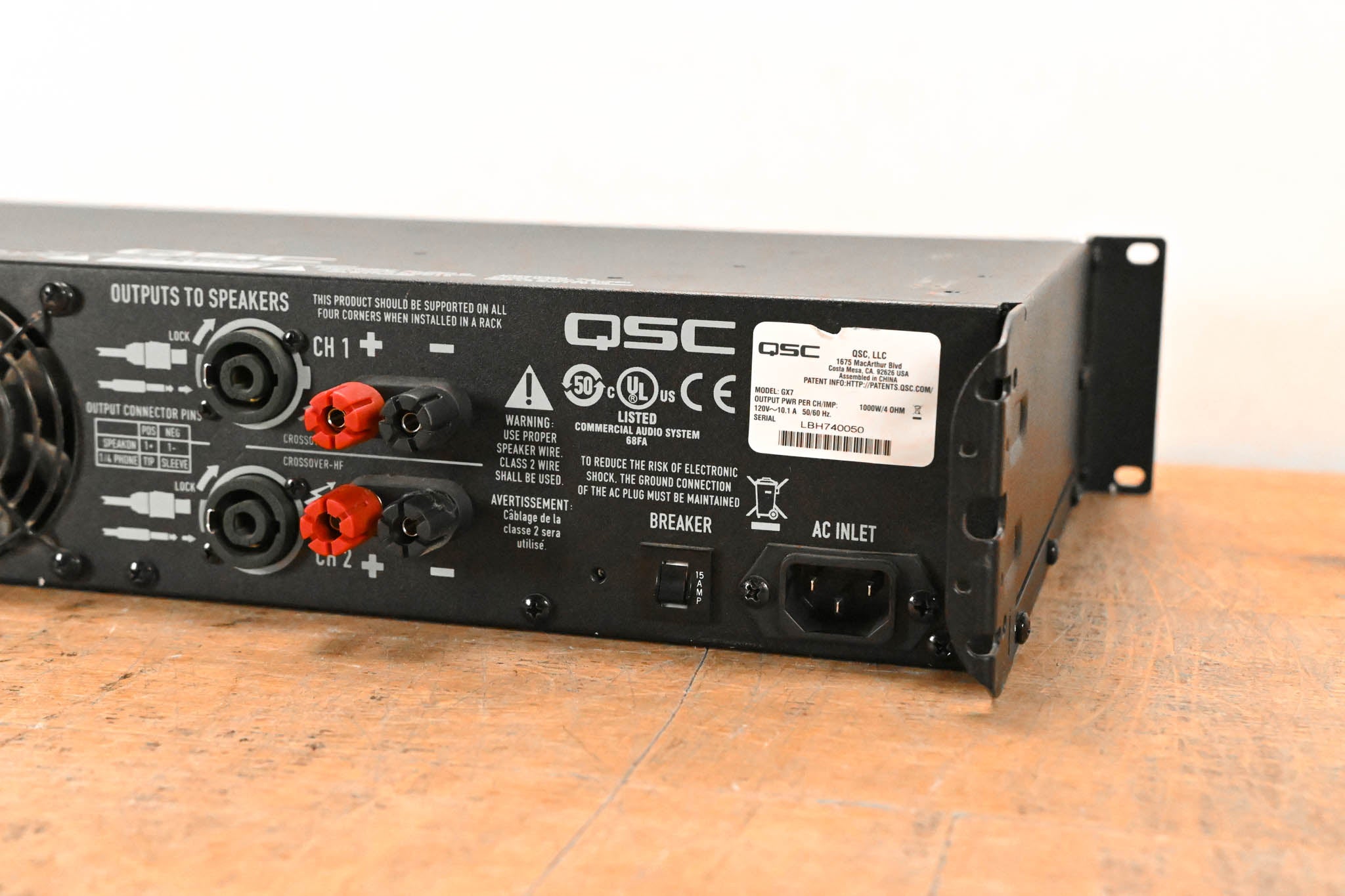 QSC GX7 2-Channel 1000W Power Amplifier