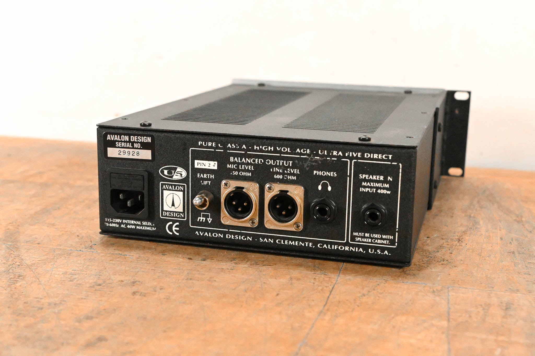 Avalon U5 Active Instrument Direct Box and Preamp