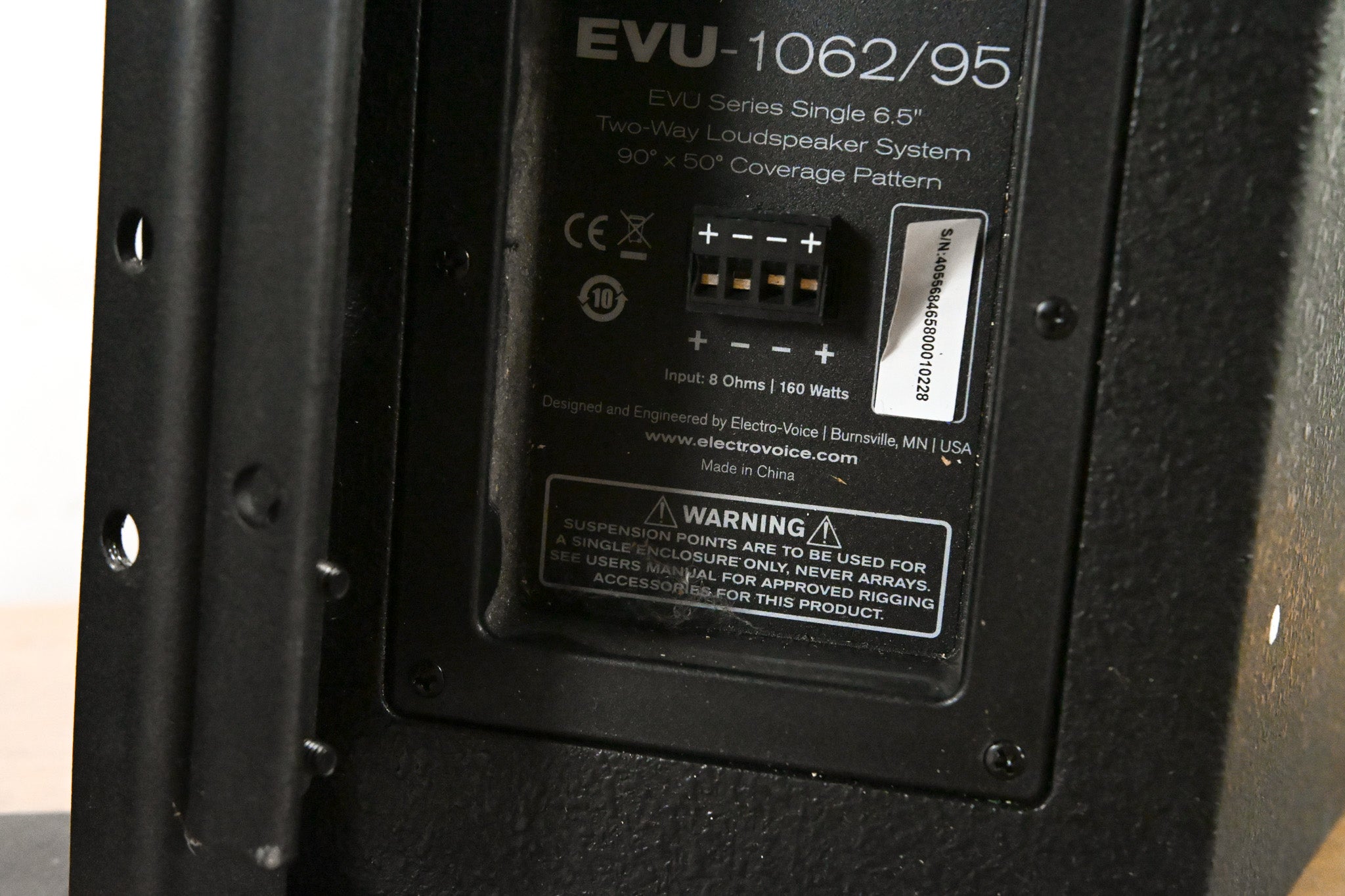 Electro-Voice (EV) EVU-1062/95 6.5" 2-Way Passive Loudspeaker (PAIR)