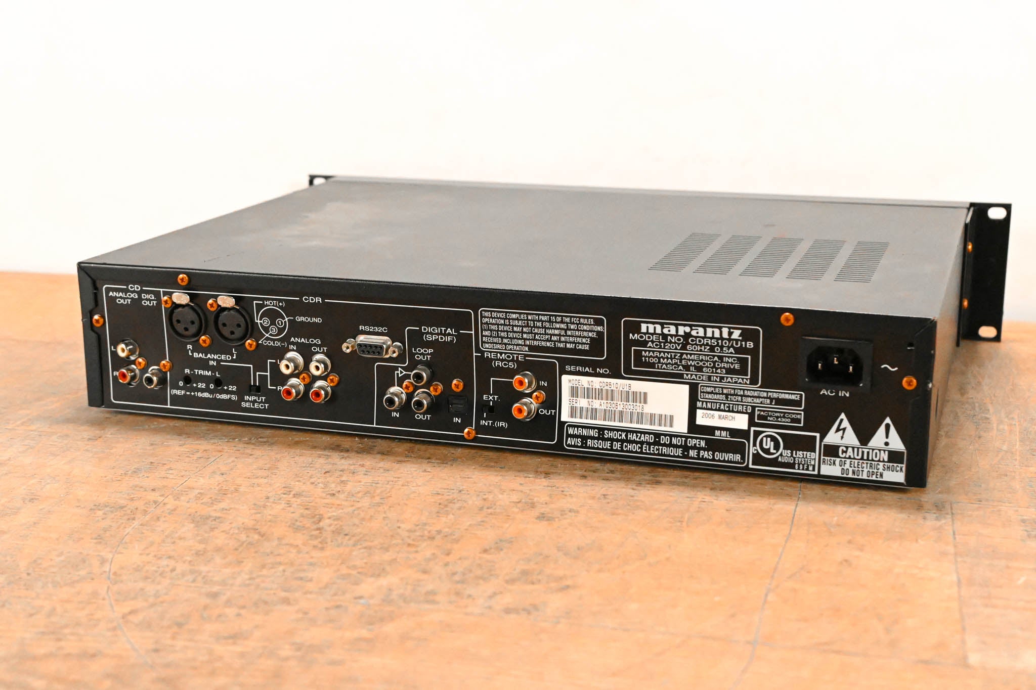 Marantz CDR510 CD Player / CD Recorder Combo Deck