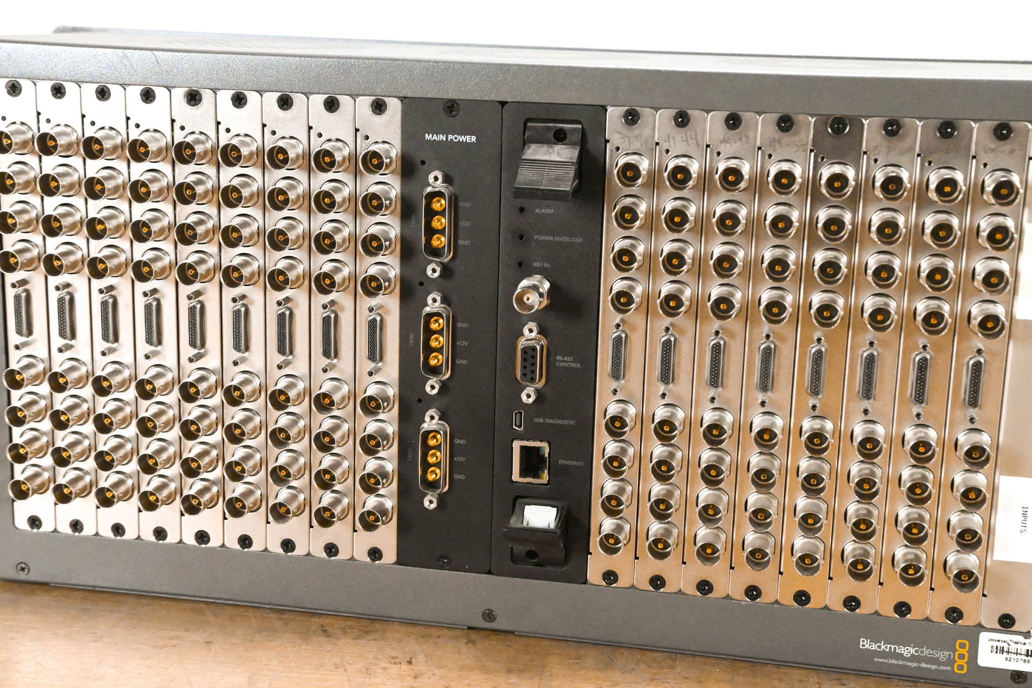 Blackmagic Design Universal Videohub 72 Rack Frame with 17 Cards