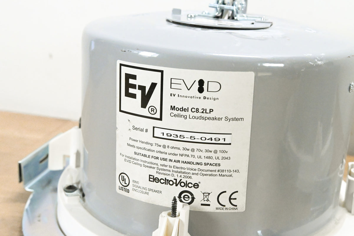 Electro-Voice (EV) EVID C8.2LP 8" Ceiling Loudspeaker (PAIR)