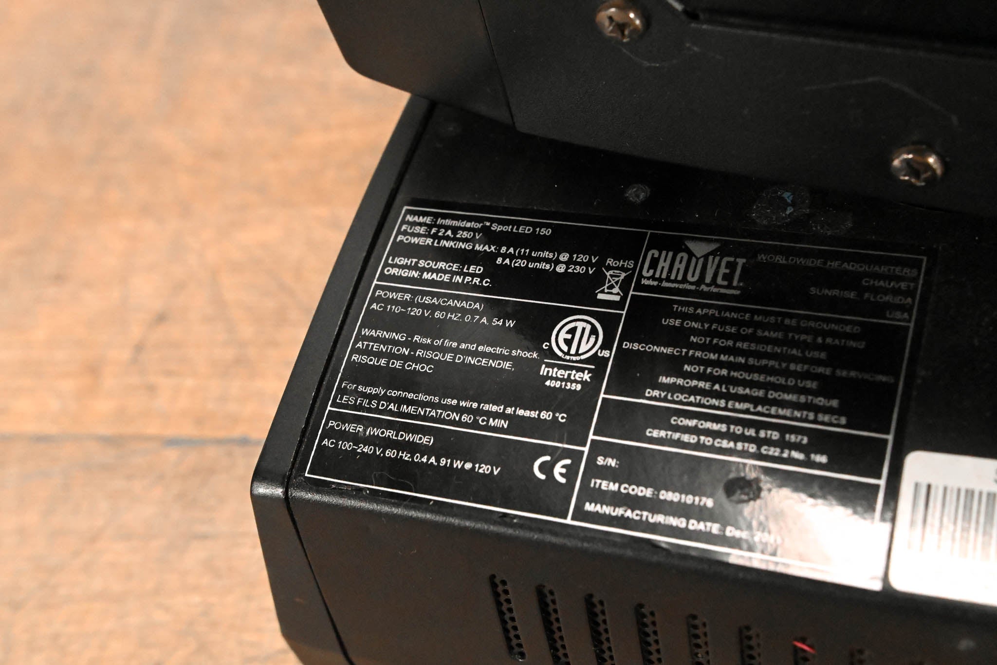 Chauvet Intimidator Spot LED 150 25W LED Moving Head Spot