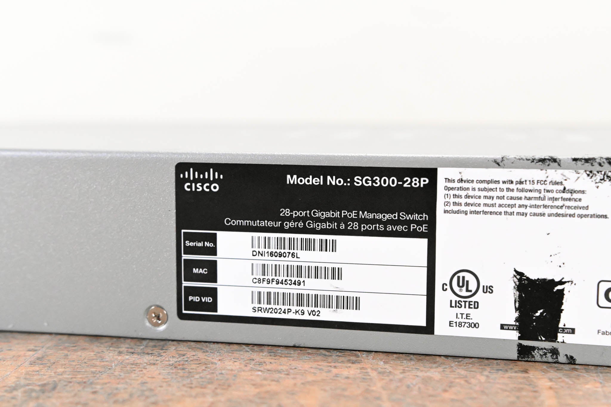 Cisco SG300-28P 28-Port Gigabit PoE Managed Switch