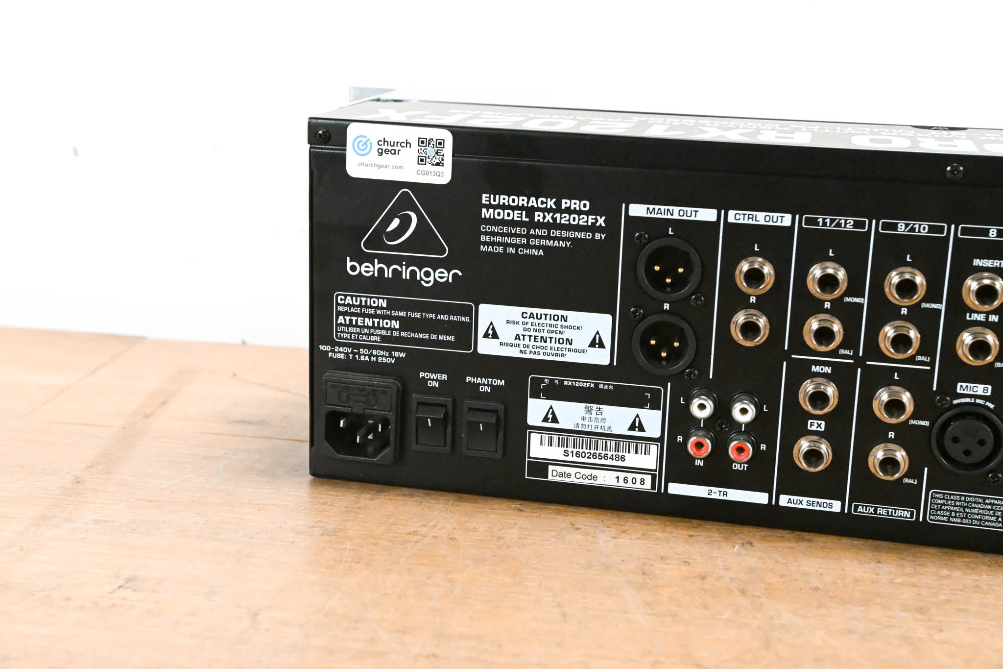 Behringer EURORACK PRO RX1202FX 12-Input Mic/Line Rack Mixer