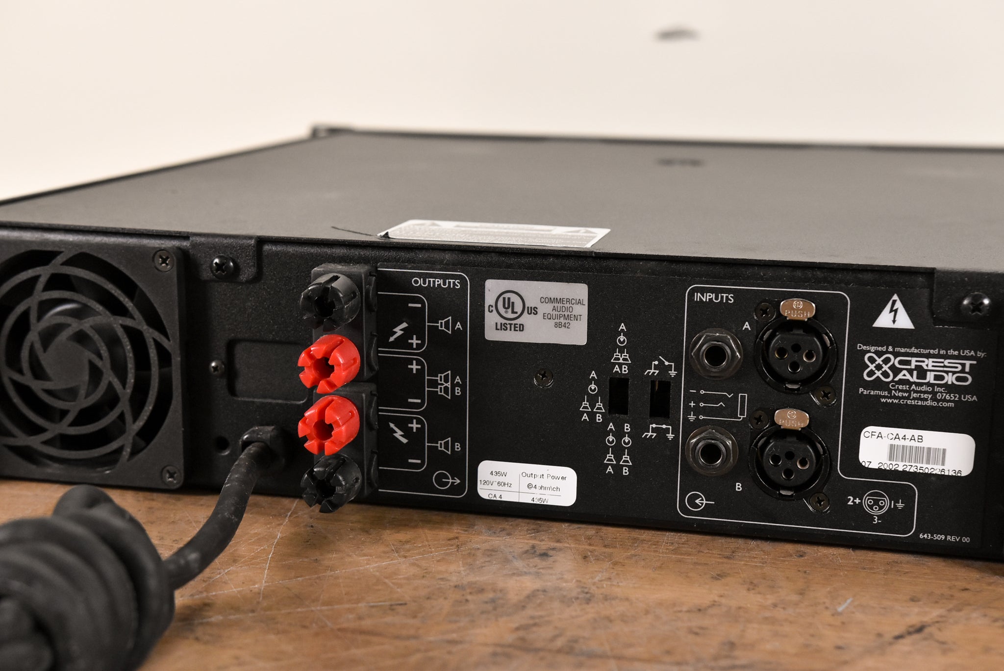 Crest Audio CA4 Two-Channel Power Amplifier