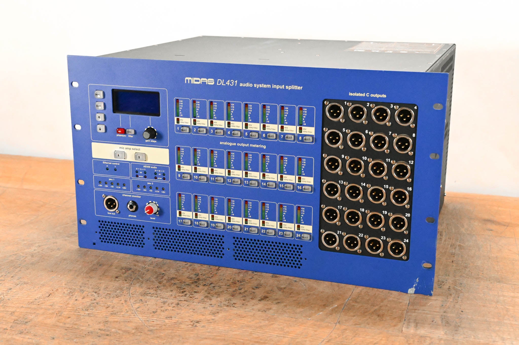 Midas DL431 24-Input 72-Output Active Microphone Splitter