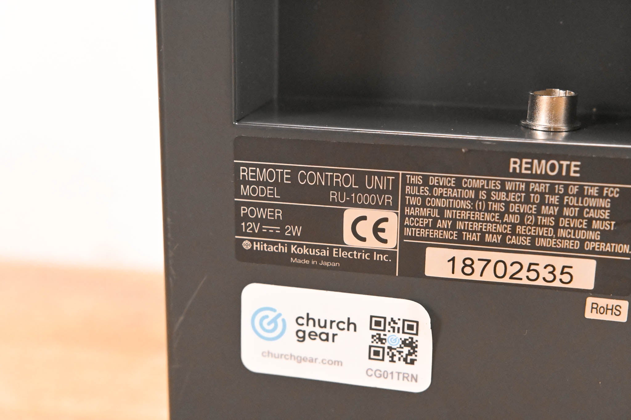 Hitachi RU-1000VR Remote Control Panel