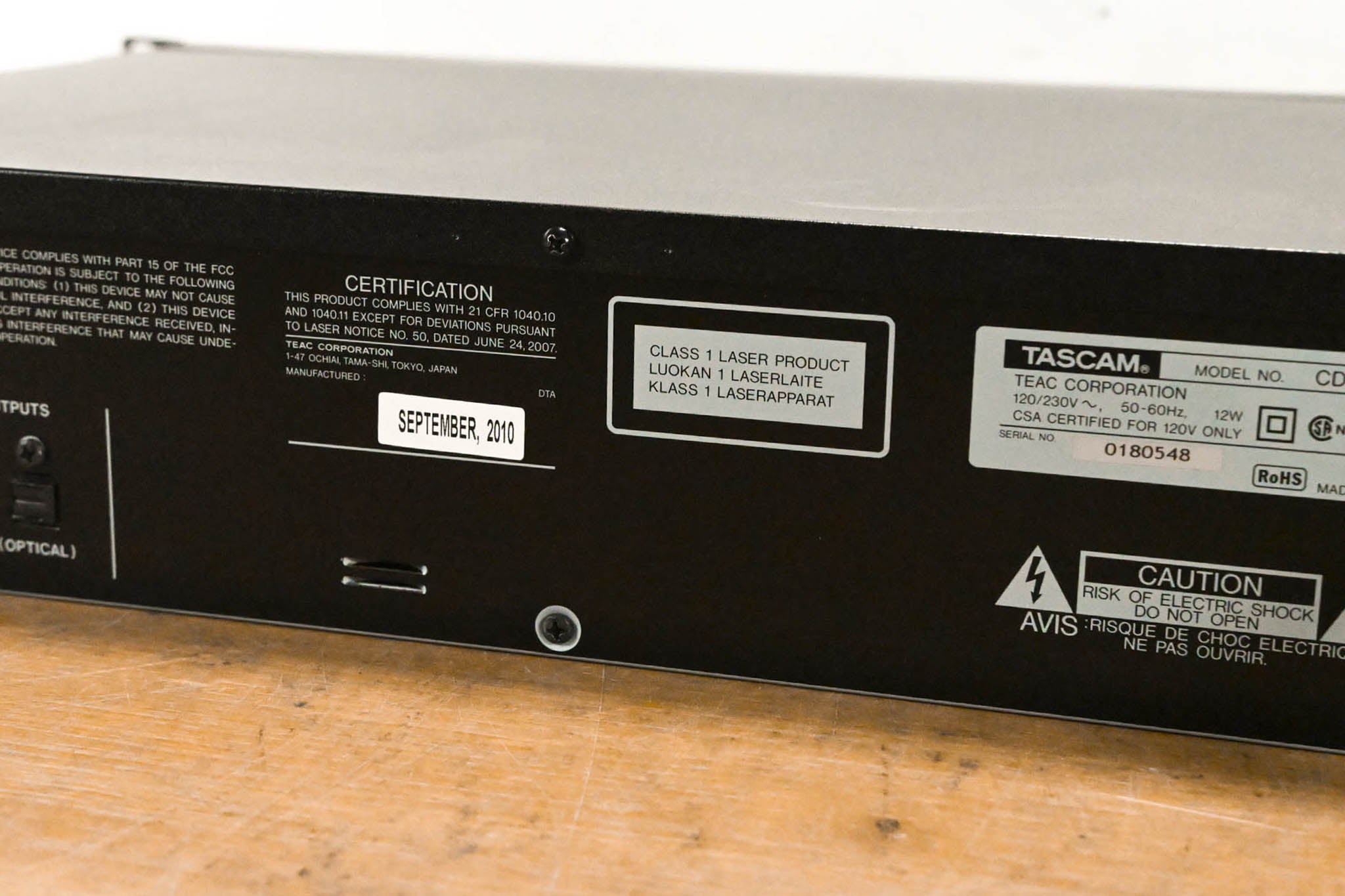 TASCAM CD-200 CD/MP3 Player
