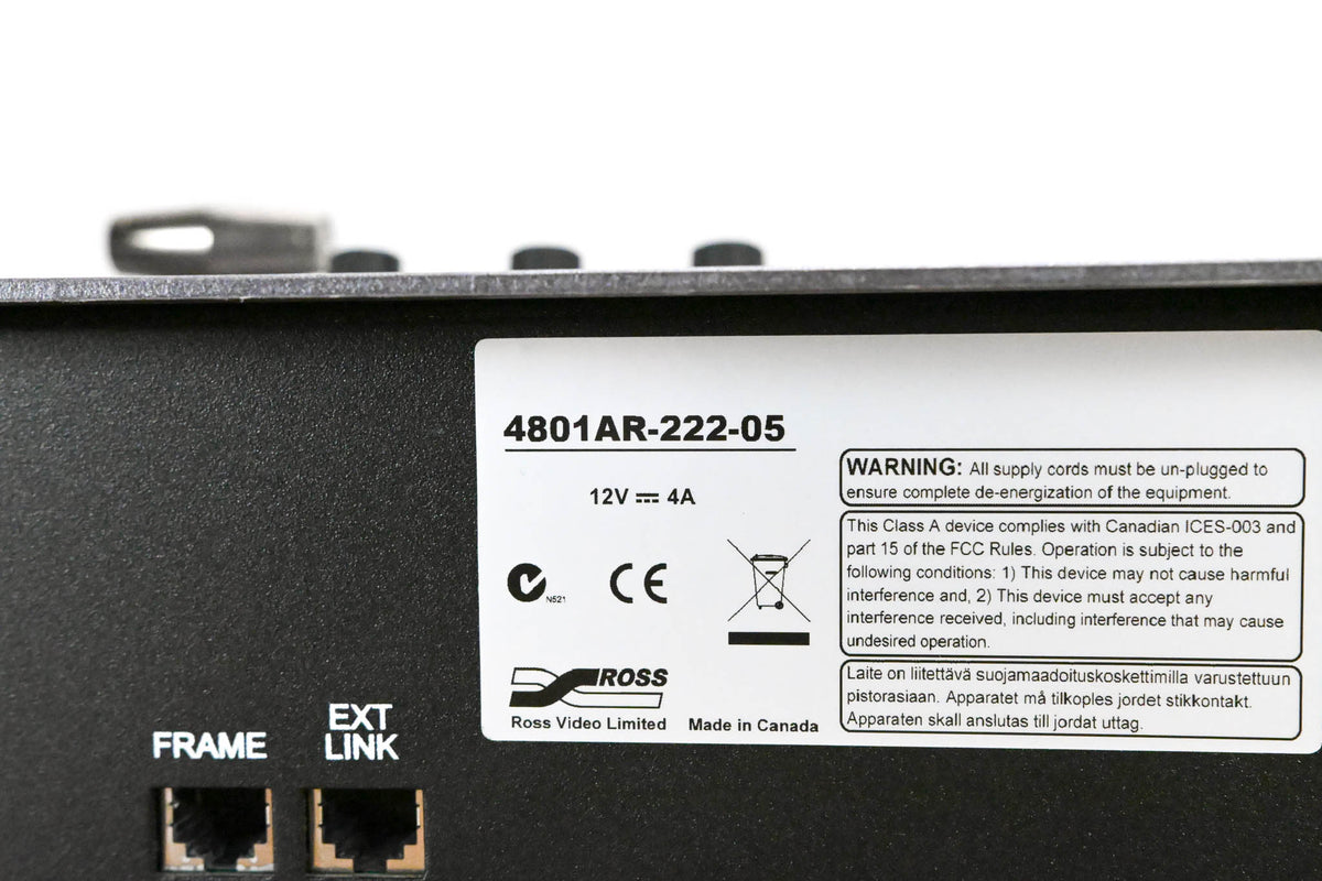 Ross 4801AR-222-05 Carbonite Control Panel (NO POWER SUPPLY)