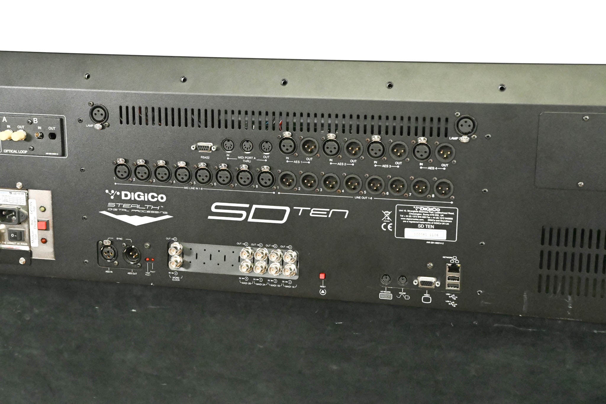 DiGiCo SD10 Digital Mixing Console with Waves Card and ST Optical