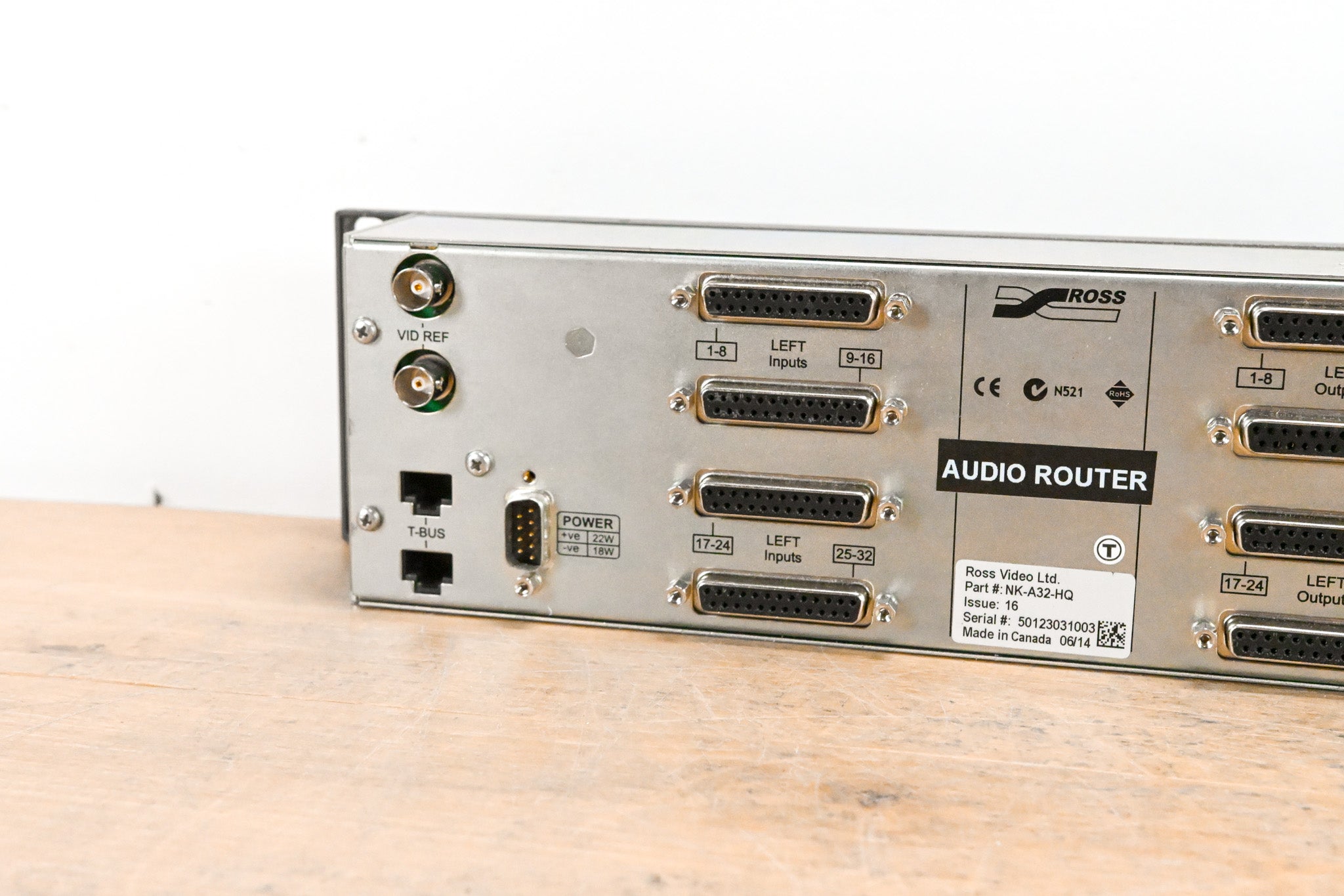 Ross NK-A32-HQ 32x32 Stereo Analog Audio Router (NO POWER SUPPLY)