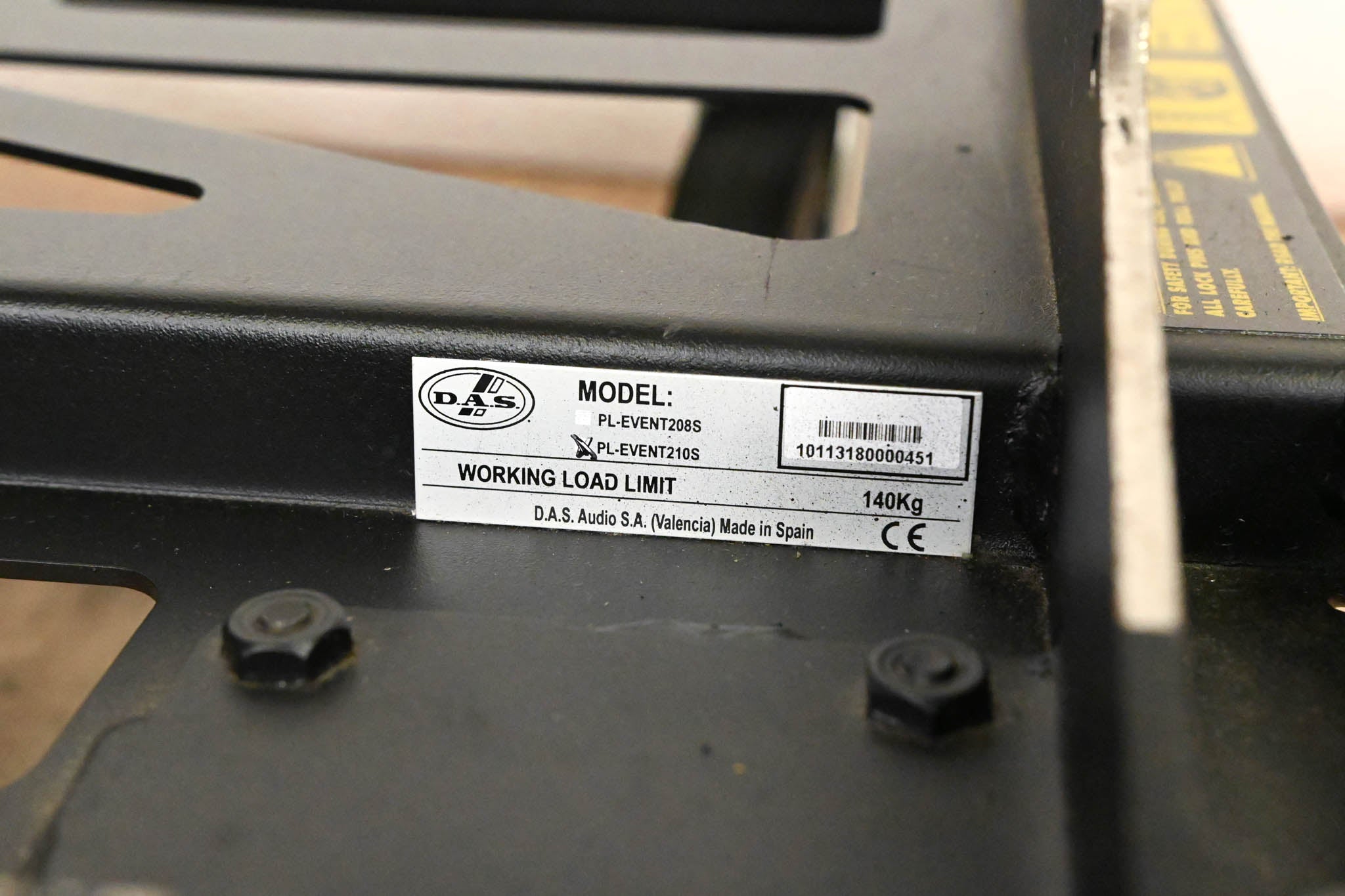 DAS Audio PL-EV210S Black Transport Dolly for EVENT-210A Speakers