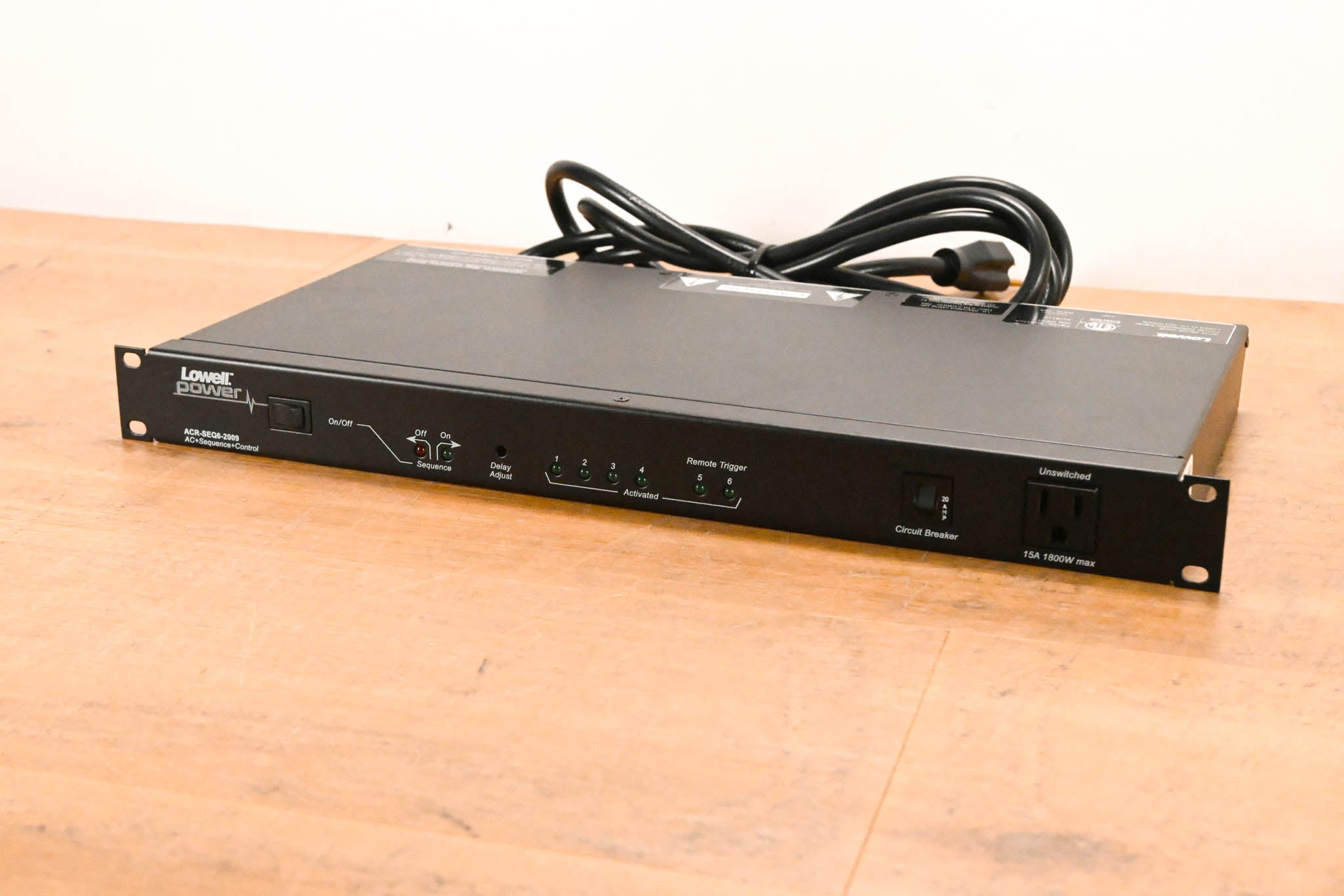 Lowell ACR-SEQ6-2009 15A Rackmount Power Sequencer w/ 9 Outlets & RPC