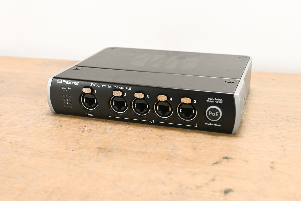 PreSonus SW5E 5-Port AVB Network Switch and Bridge w/ PoE