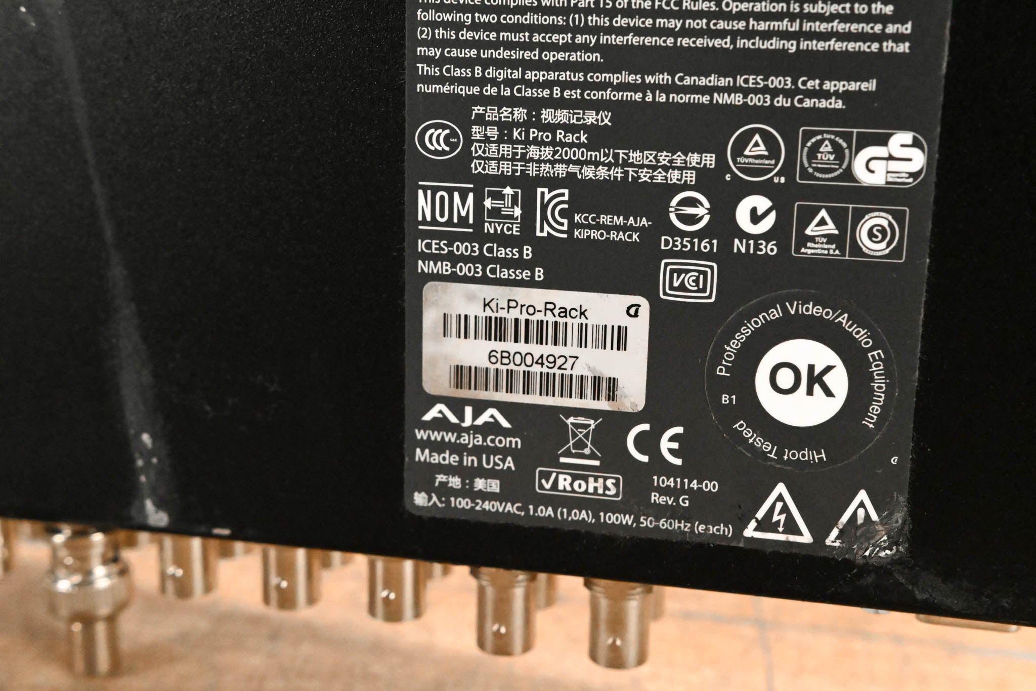 AJA Ki Pro Rack File-Based 1RU Video Recorder and Player