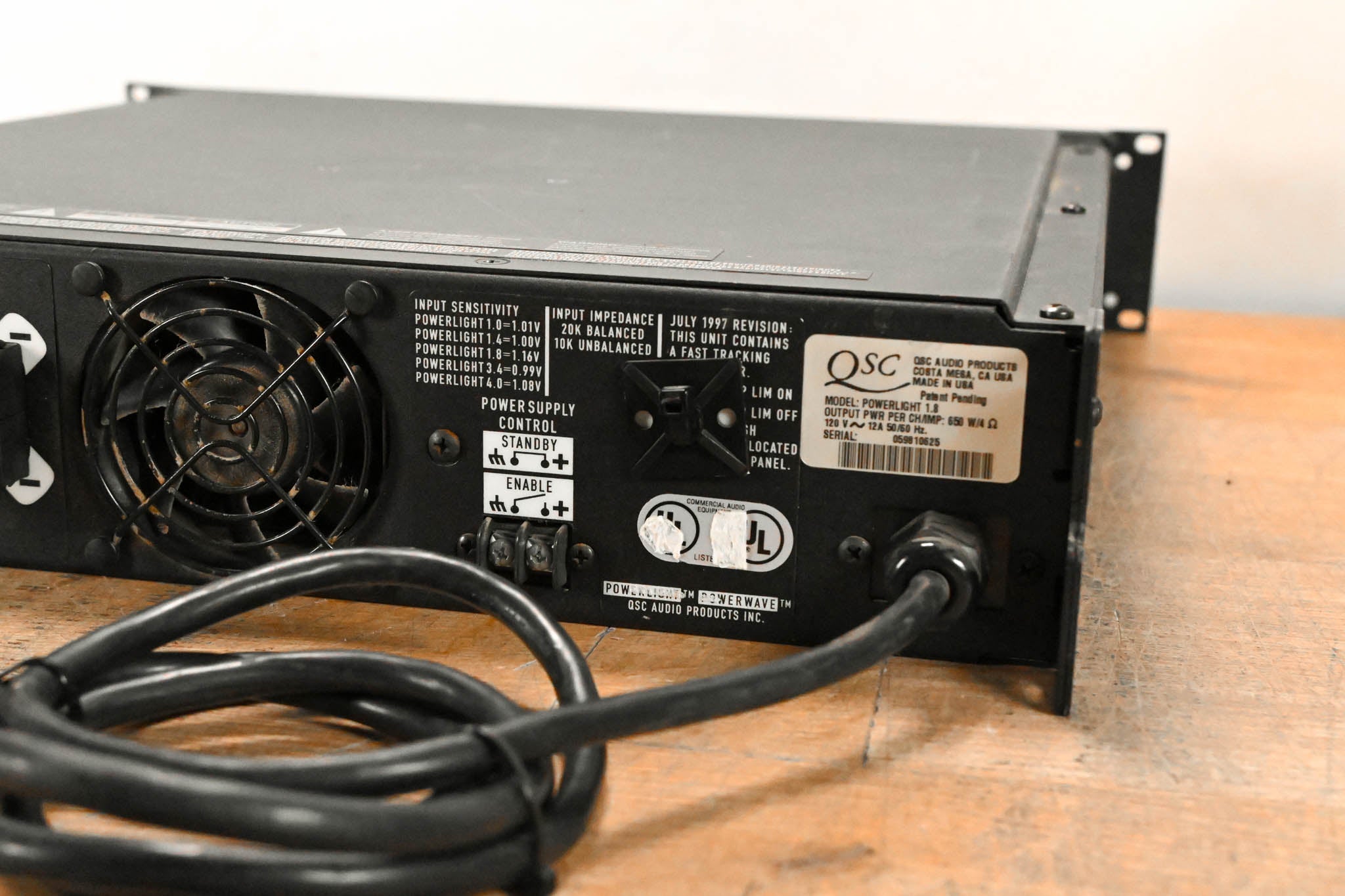 QSC PowerLight 1.8 2-Channel Power Amplifier
