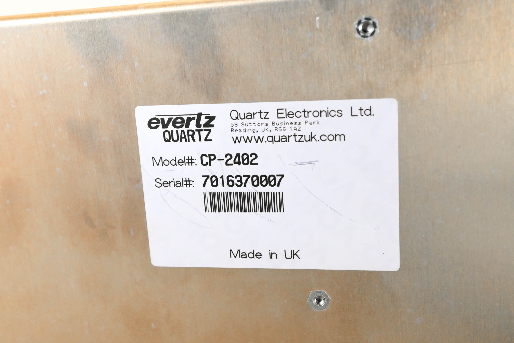 Evertz Quartz CP-2402 1RU 29-Button Remote Control Panel