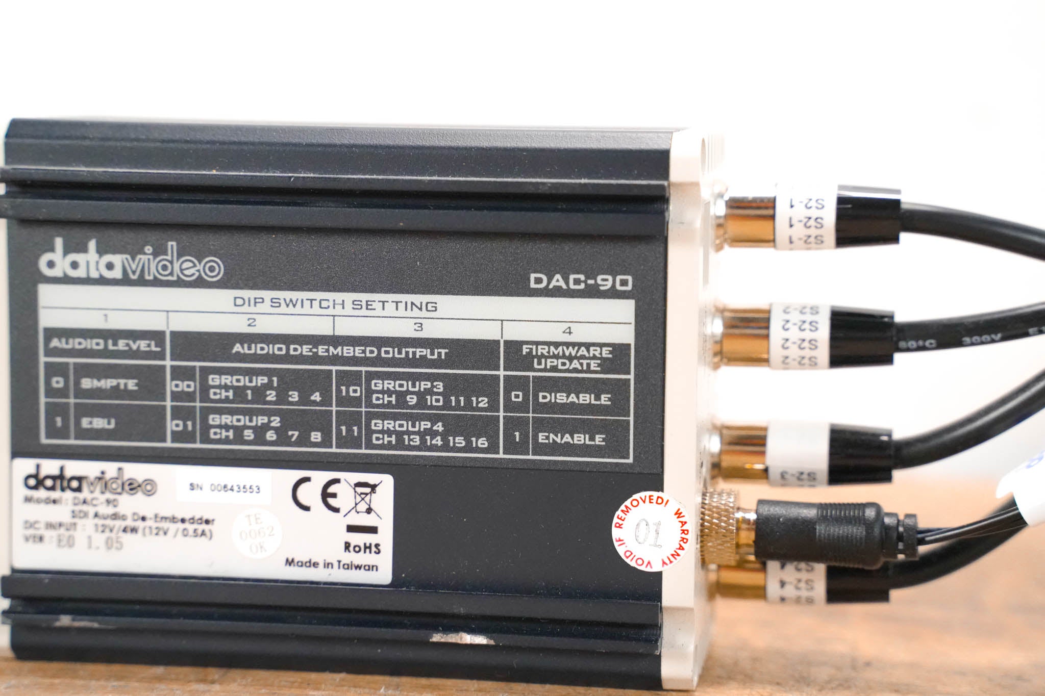 Datavideo DAC-90 SDI Audio De-Embedding Box