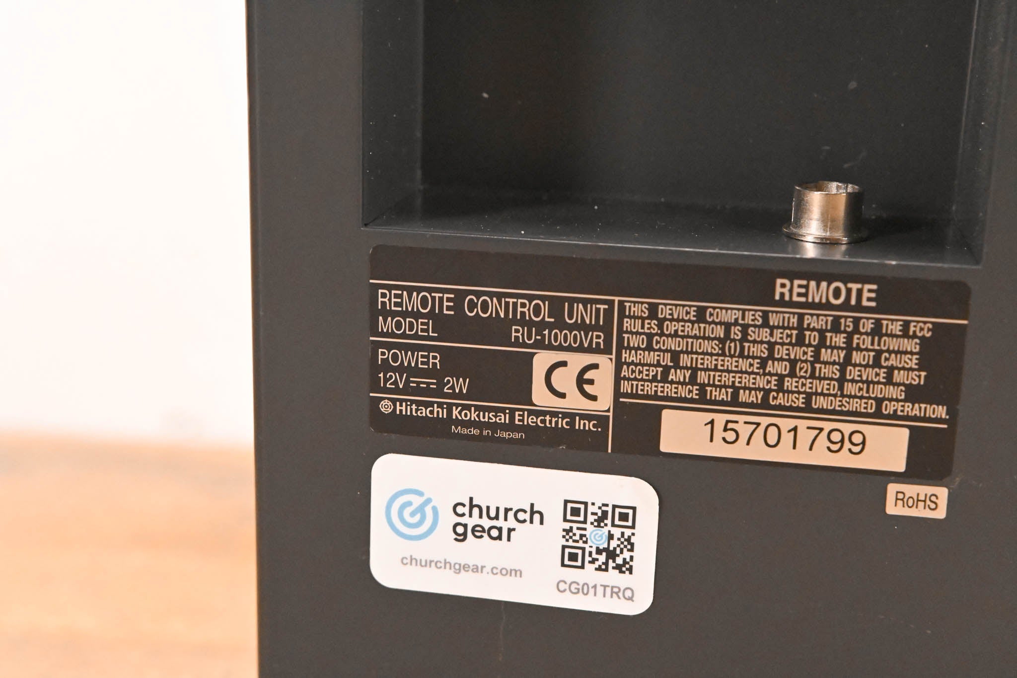 Hitachi RU-1000VR Remote Control Panel