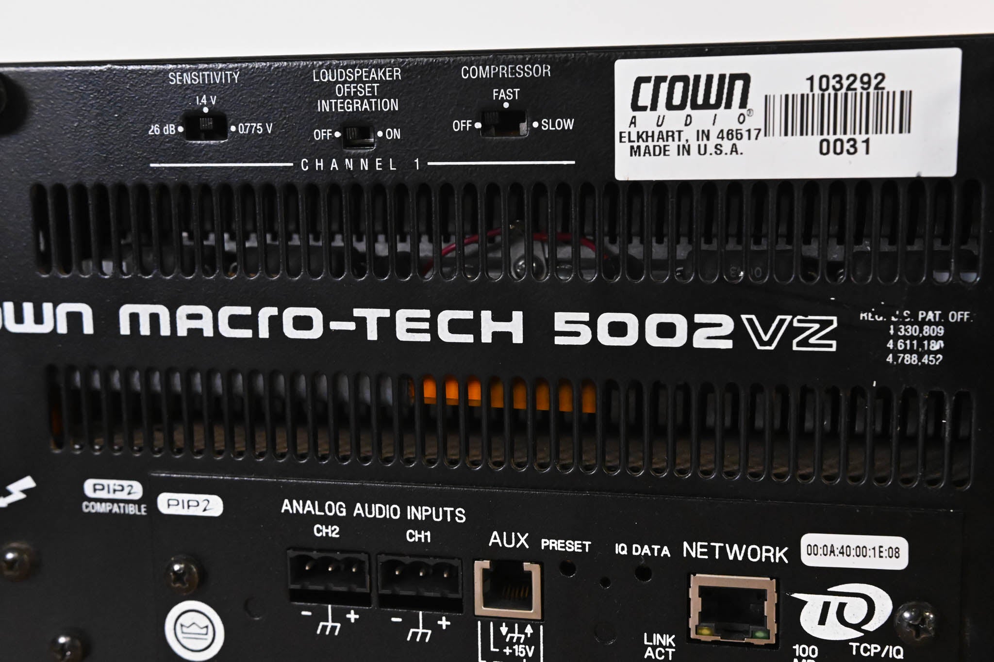 Crown Macro-Tech 5002VZ 2-Channel Power Amplifier