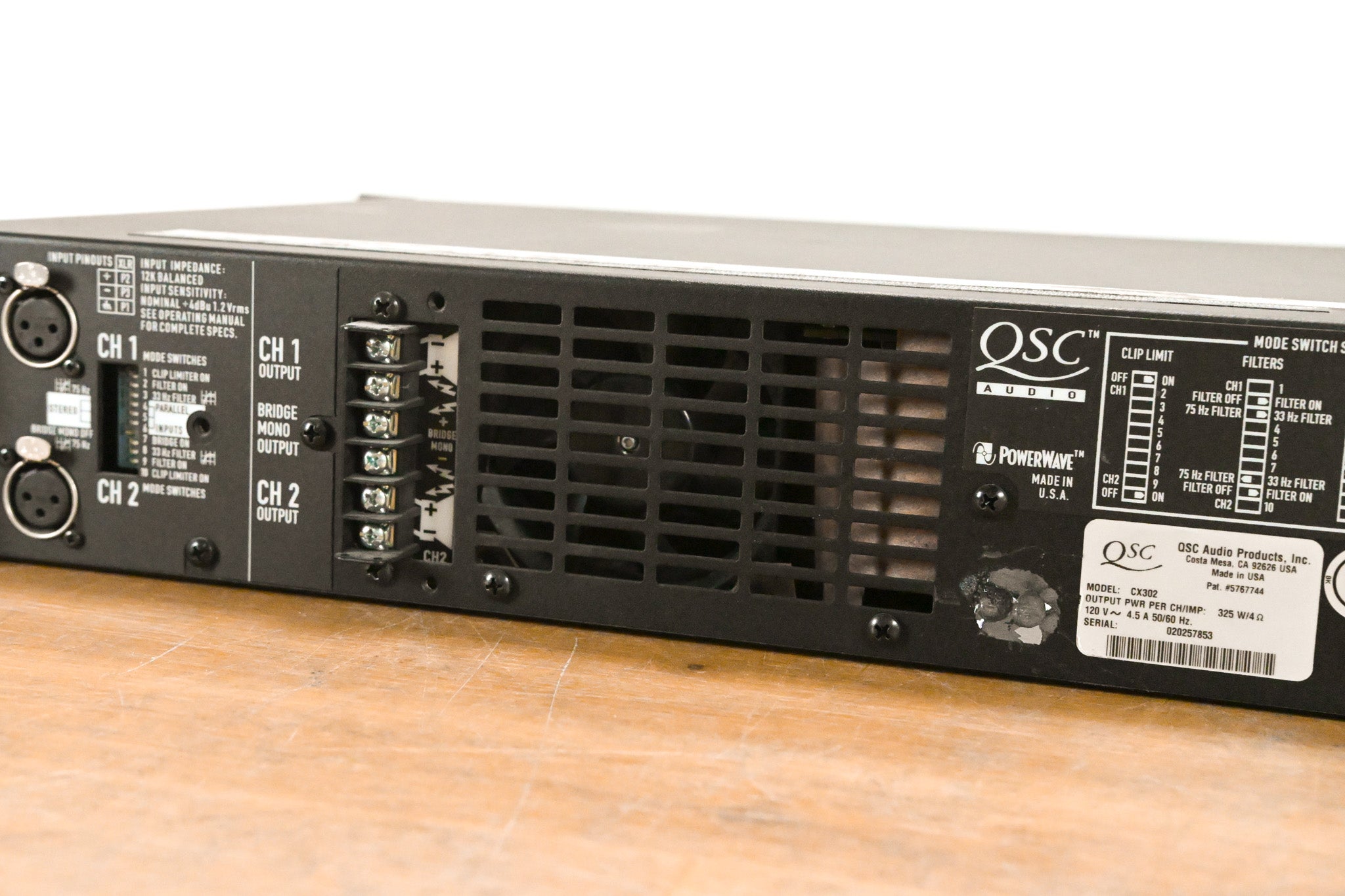 QSC CX302 2-Channel Power Amplifier