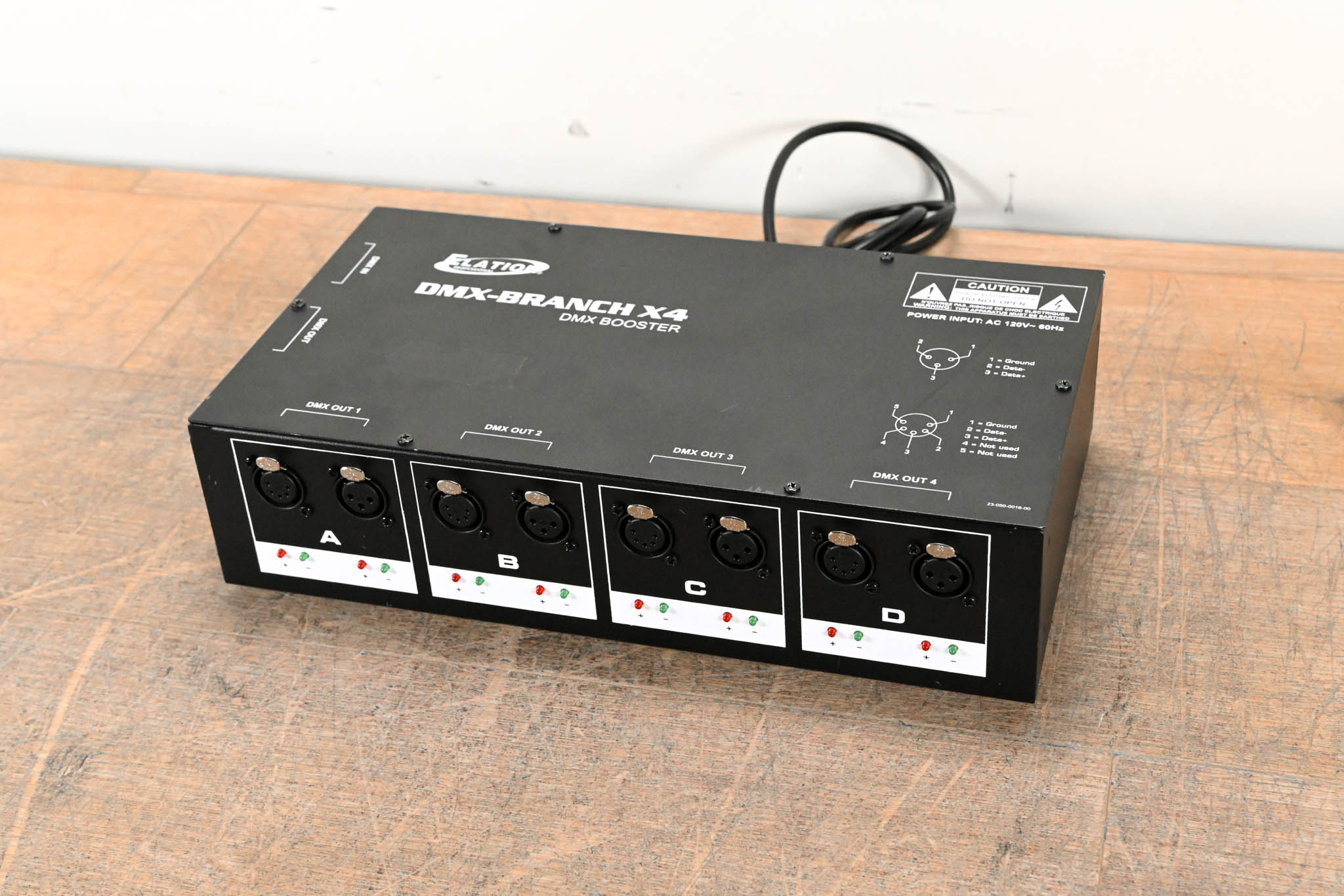 Elation DMX-Branch/4 4-Way 3-pin and 5-pin DMX Distributor