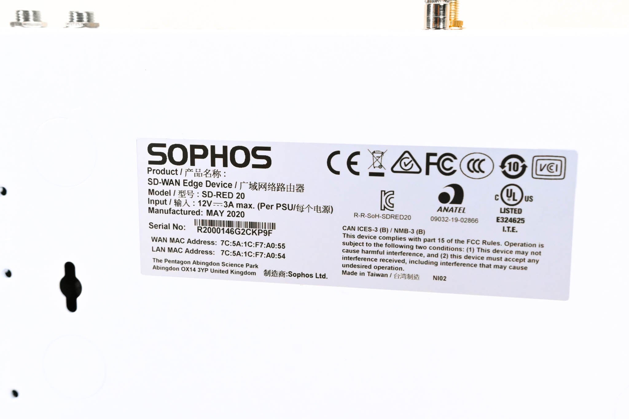 Sophos SD-RED 20 Remote Ethernet Device