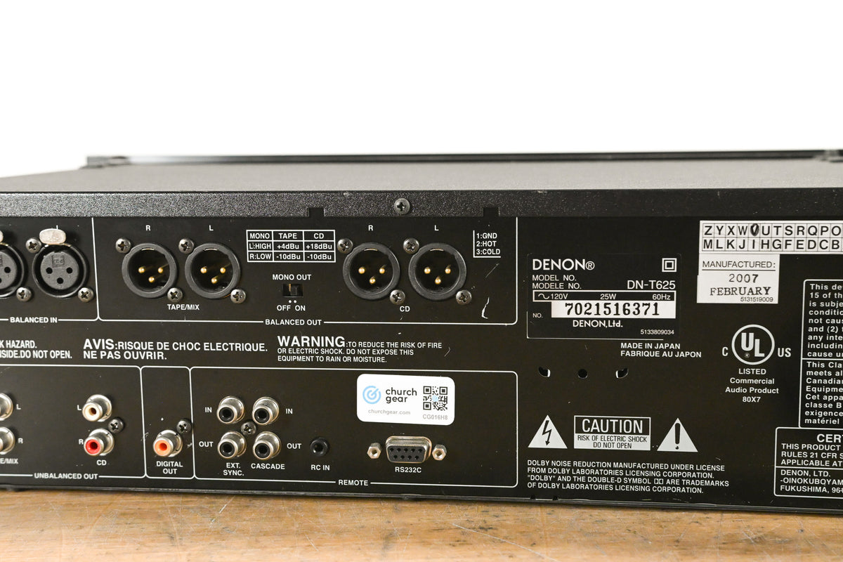 Denon DN-T625 CD and Cassette Combination Deck