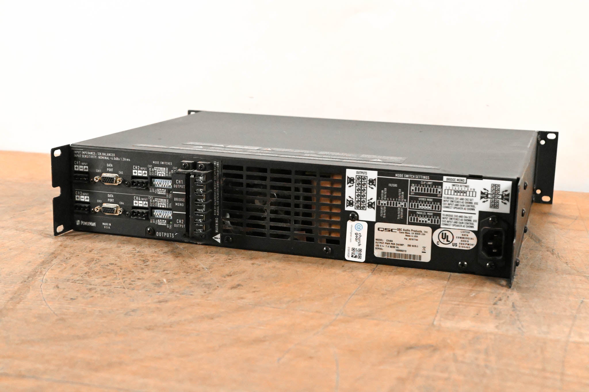QSC CX404 400W 4-Channel Power Amplifier