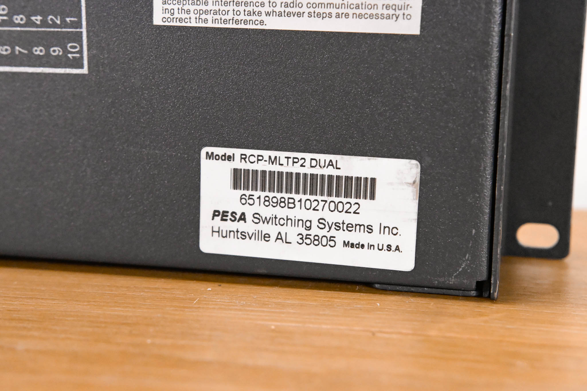 Pesa RCP-MLTP2 Dual 2RU Matrix Switcher Remote Control Panel (NO PSU)