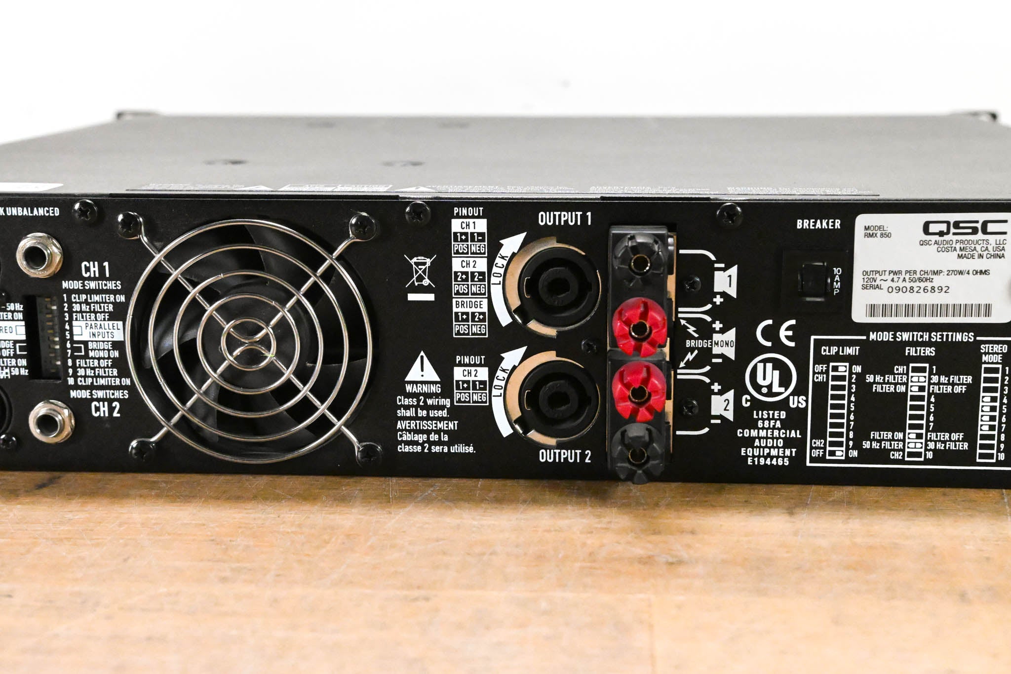 QSC RMX850 2-Channel Power Amplifier