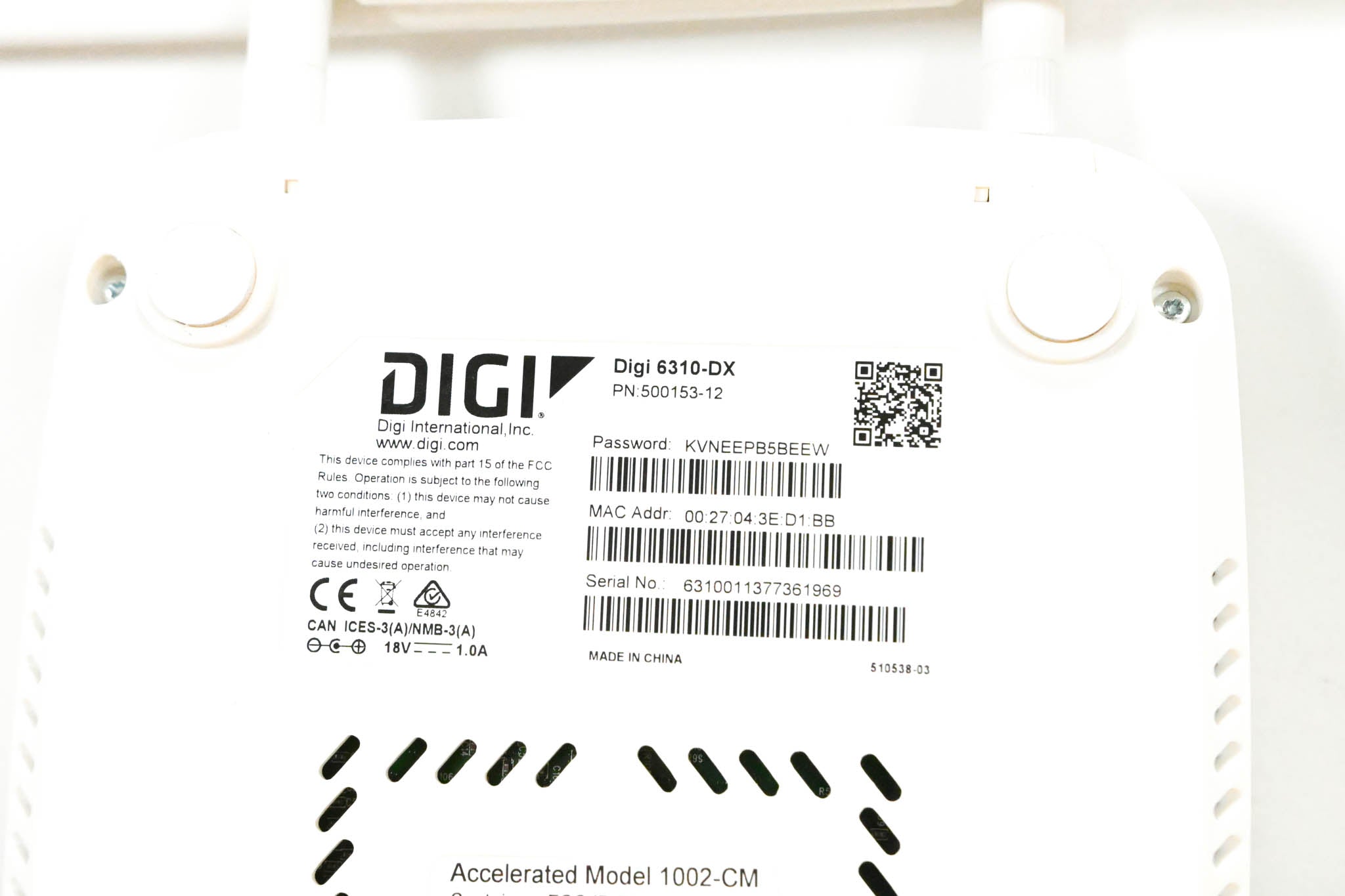 Digi International Digi 6310-DX LTE Cellular Extender (NO POWER SUPPLY)