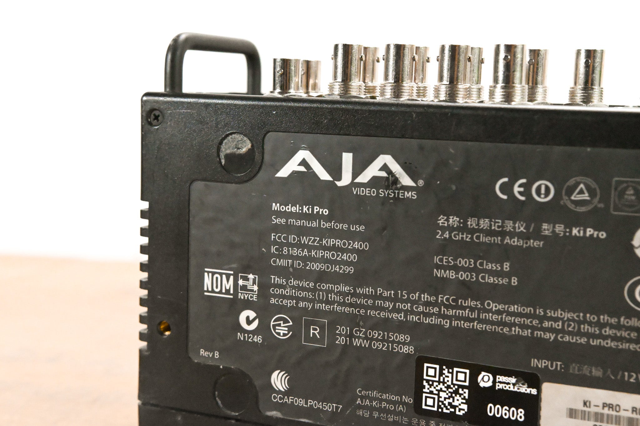 AJA Ki Pro File-Based HD/SD Video Recorder and Player (NO POWER SUPPLY)