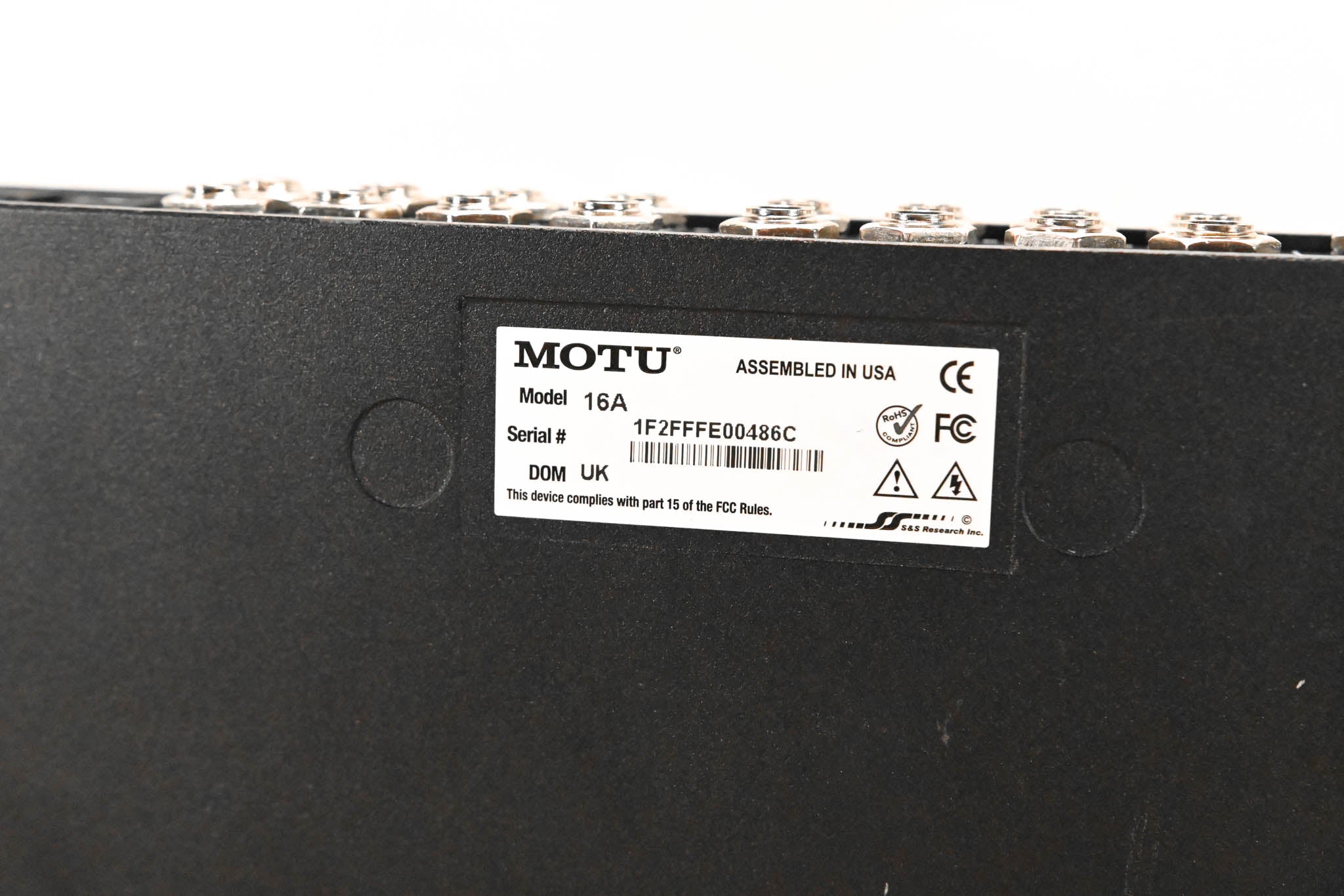 MOTU 16A 32x32 Thunderbolt / USB 2.0 Audio Interface with AVB