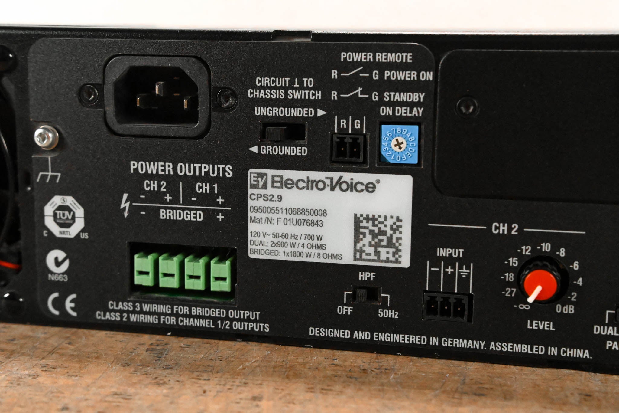 Electro-Voice (EV) CPS2.9 2-Channel Power Amplifier