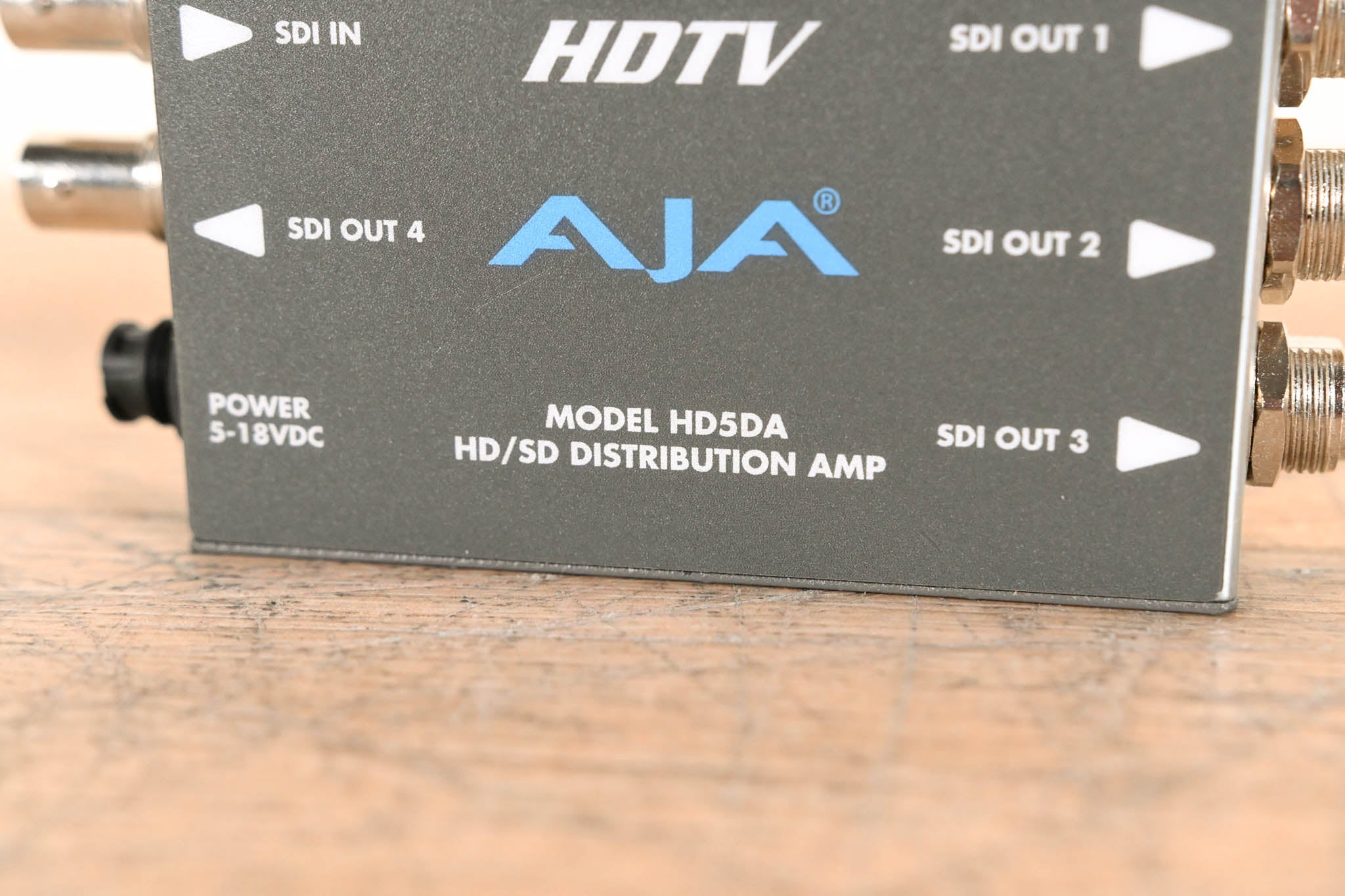 AJA HD5DA 1x4 HD/SD-SDI Distribution Amplifier/Repeater NO POWER SUPPLY