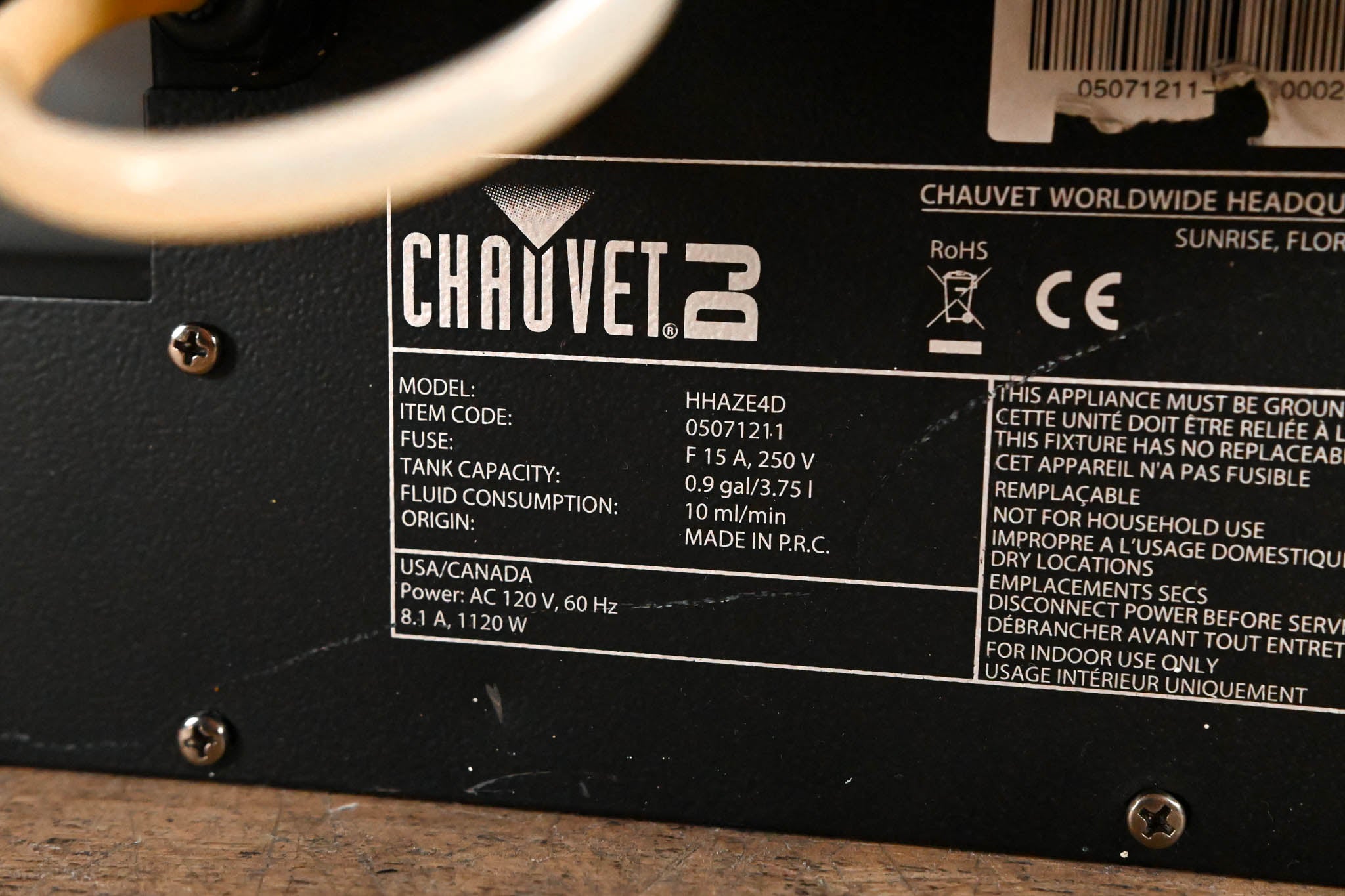 Chauvet Haze 4D DMX Haze Machine